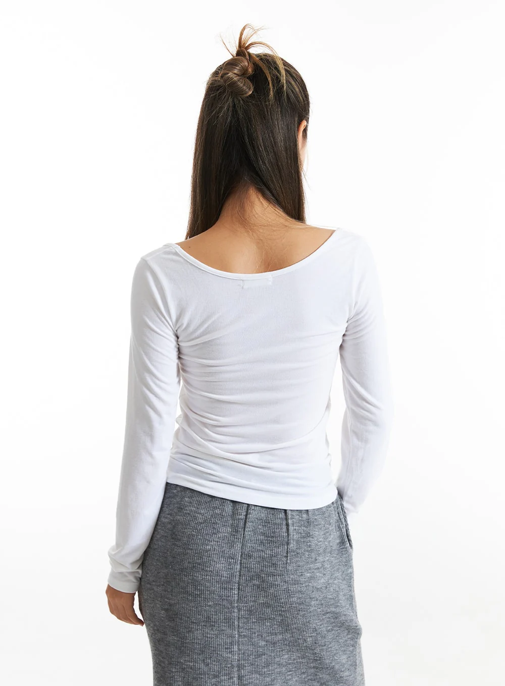 Basic Square Neck T-Shirt CO313 - Image 5