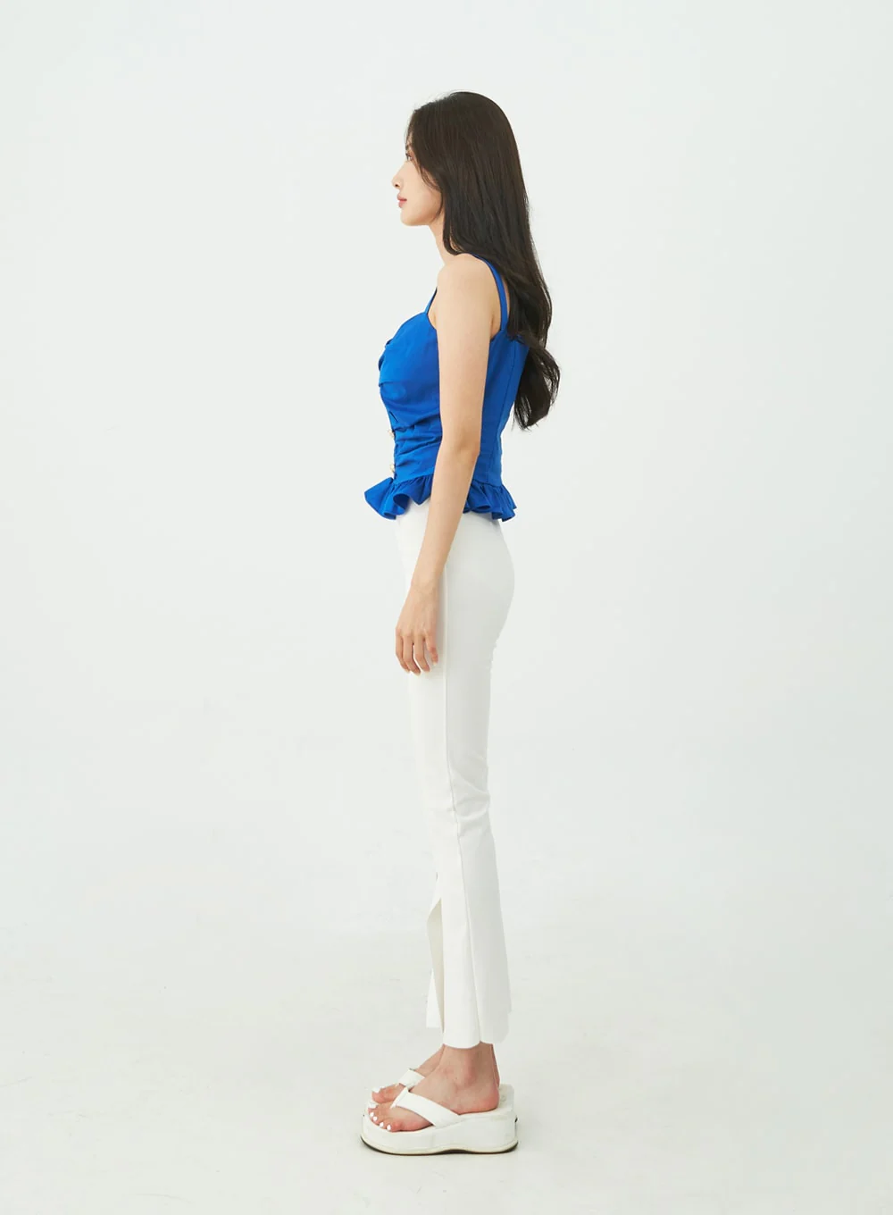 Boot-Cut Slit Banded Pants IU5 - Image 10
