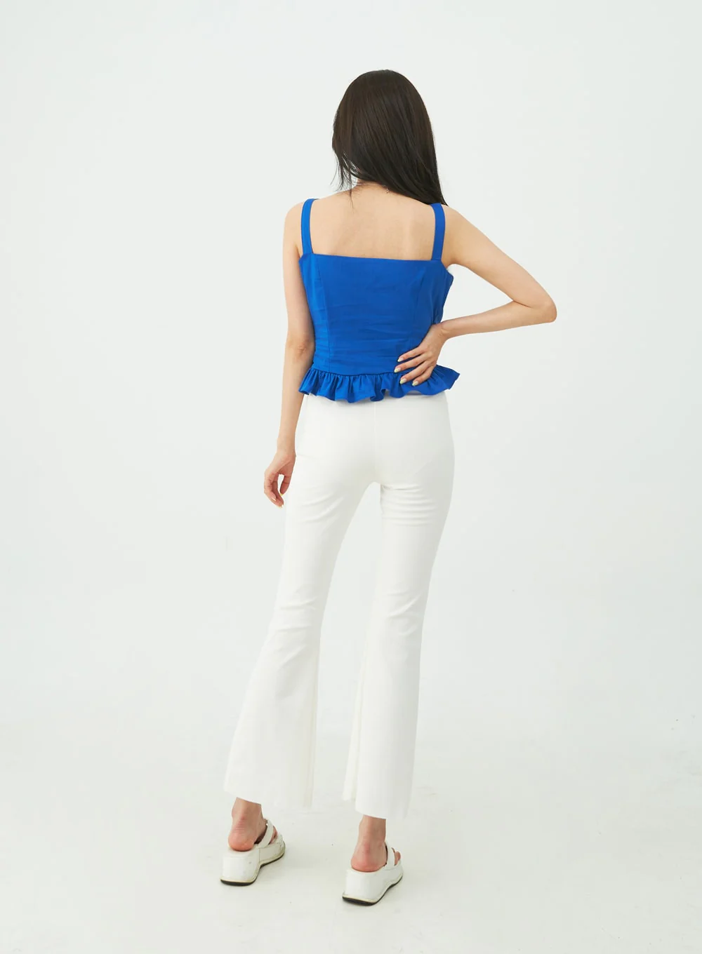 Boot-Cut Slit Banded Pants IU5 - Image 12