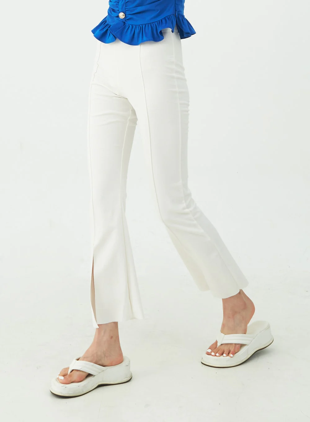 Boot-Cut Slit Banded Pants IU5 - Image 7