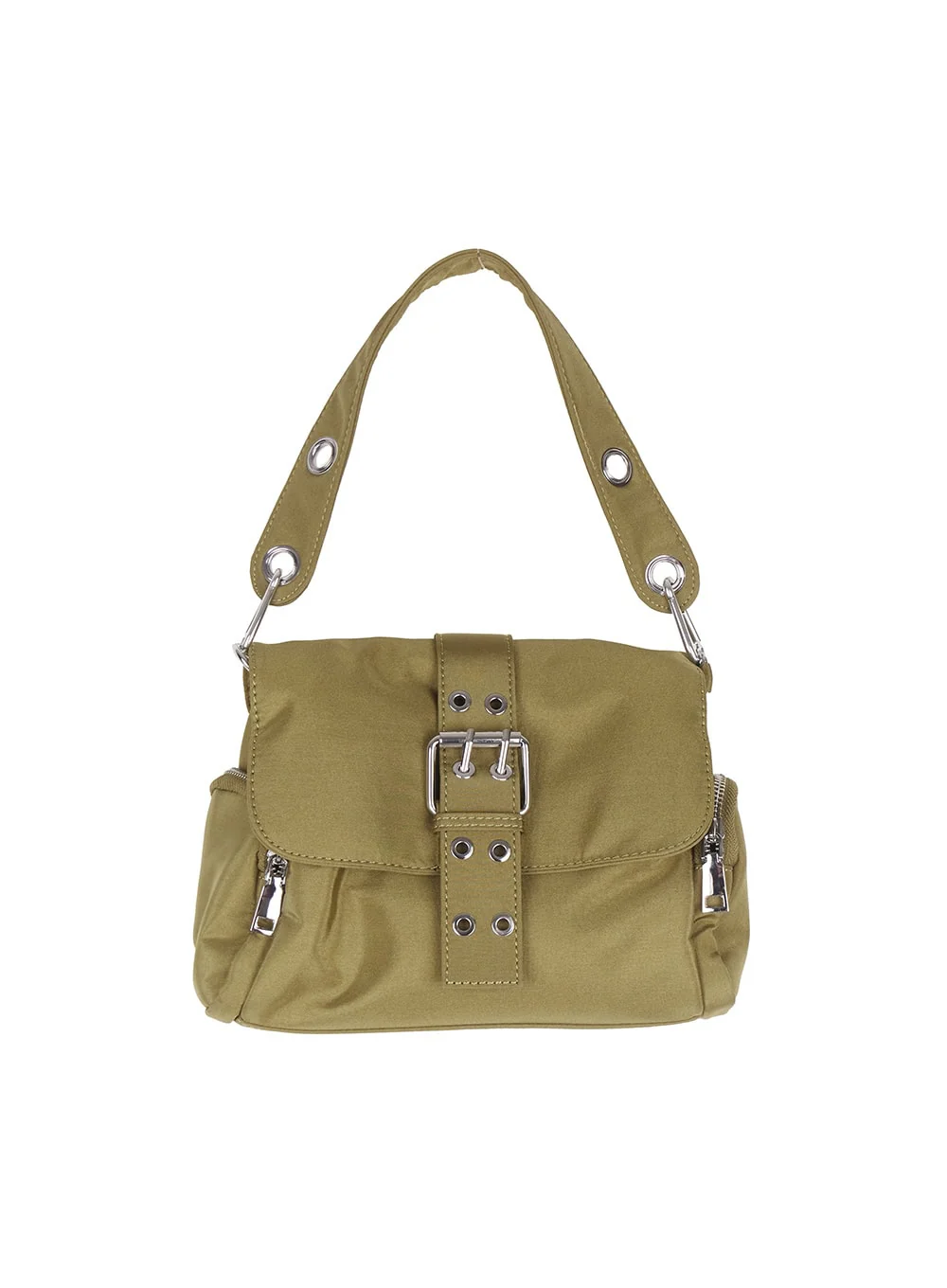 Chunky Buckle Eyelet Shoulder Bag IY502 - Image 14