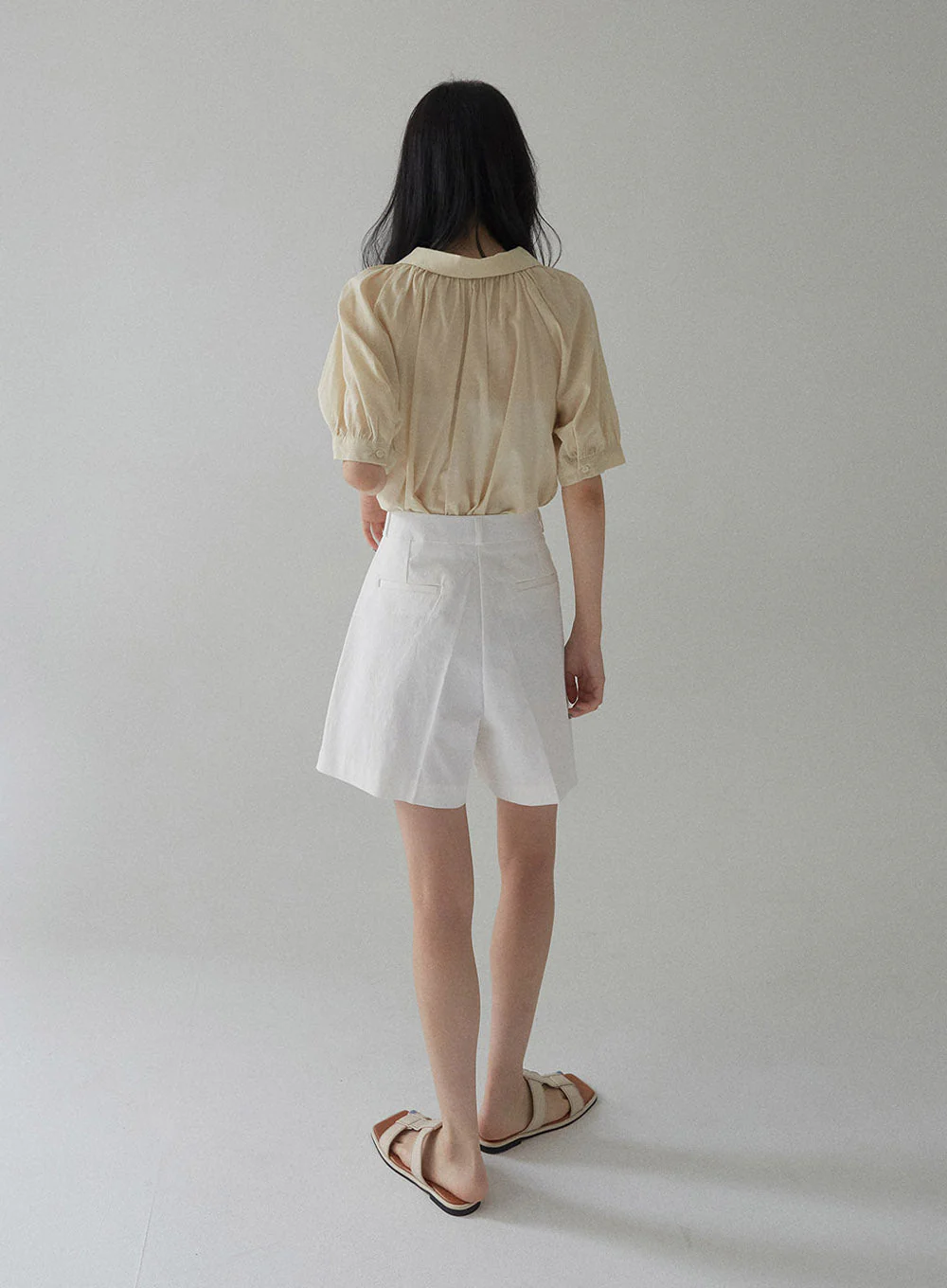 Cotton Pintuck Half Pants - Image 5