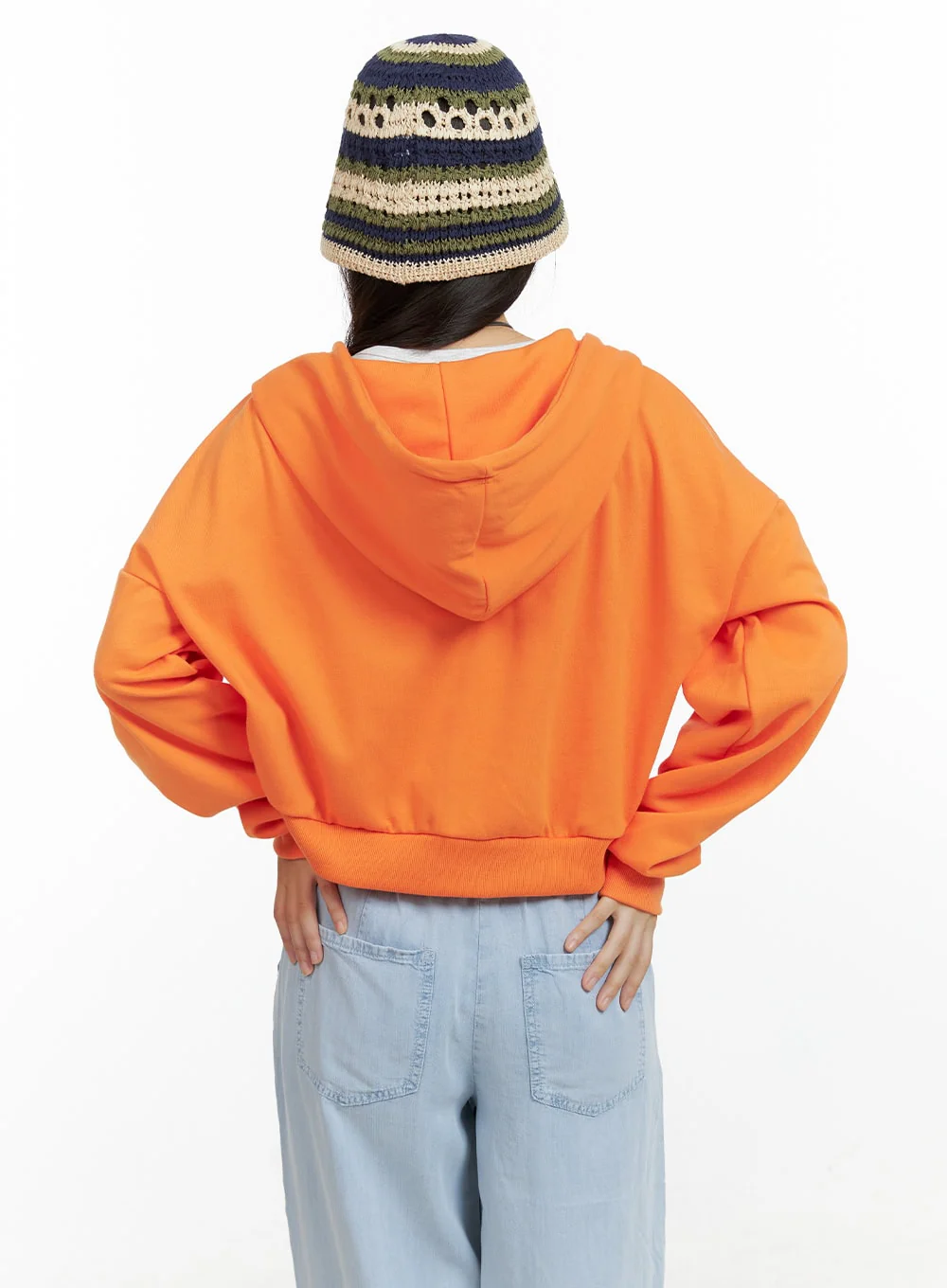 Crop Zip-Up Hoodie OL408 - Image 6