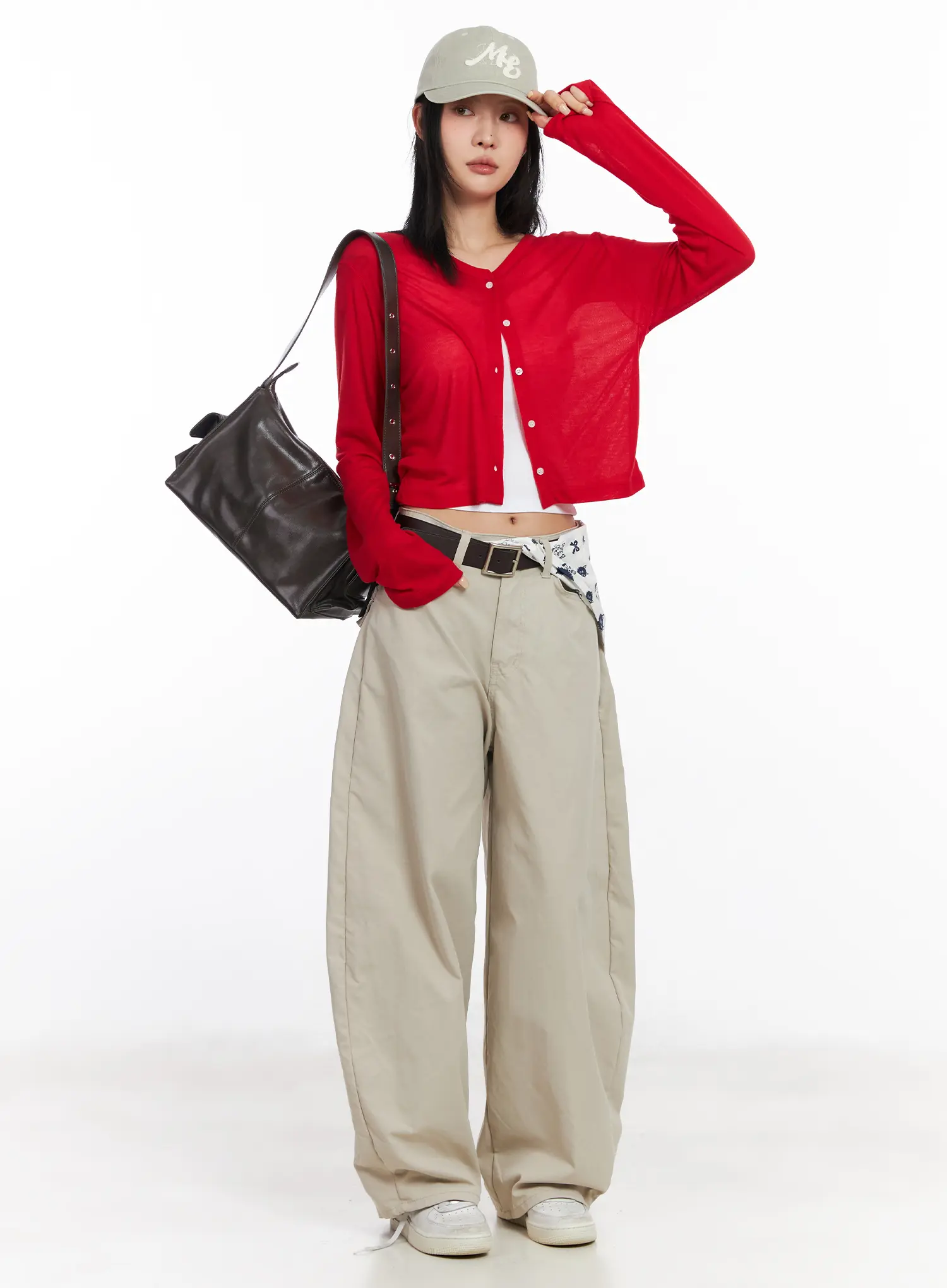 Cropped Long Sleeve Cardigan CF526 - Image 3