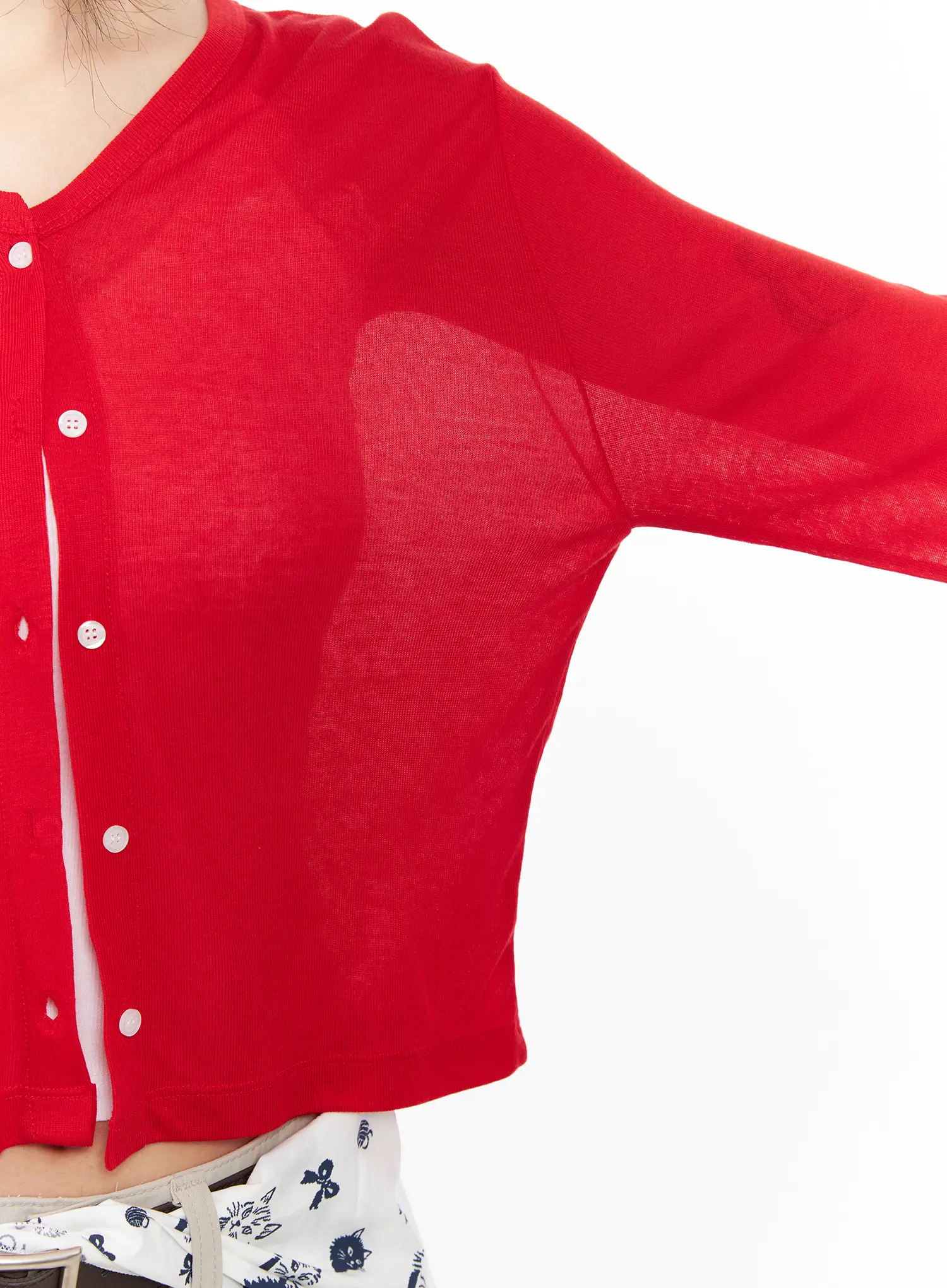 Cropped Long Sleeve Cardigan CF526 - Image 5