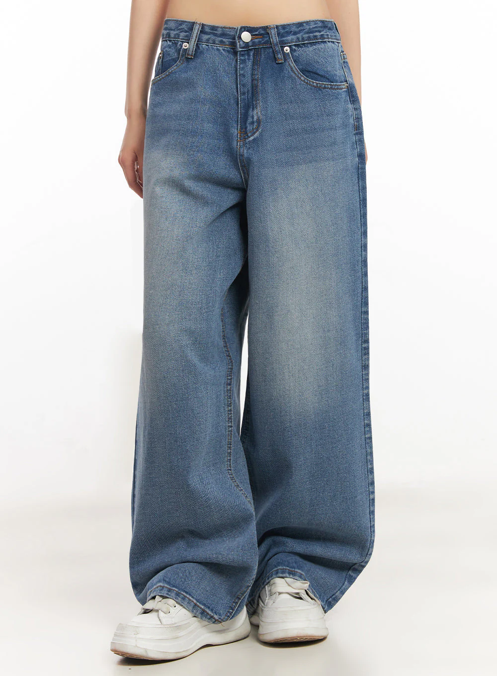 Delya Washed Wide-Leg Jeans IY502 - Image 8