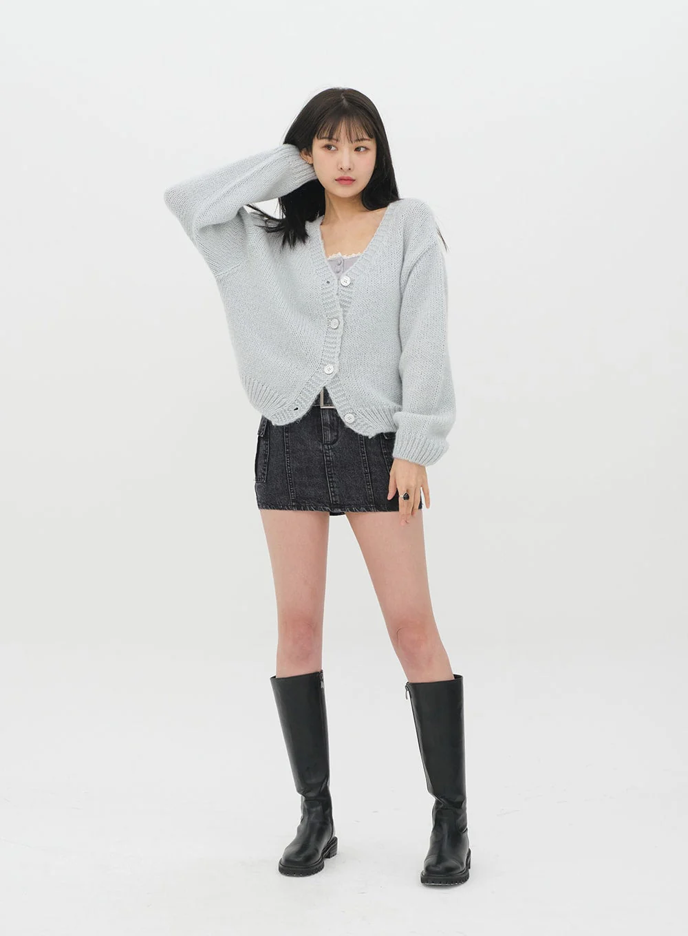 Denim Mini Skirt J21 - Image 4