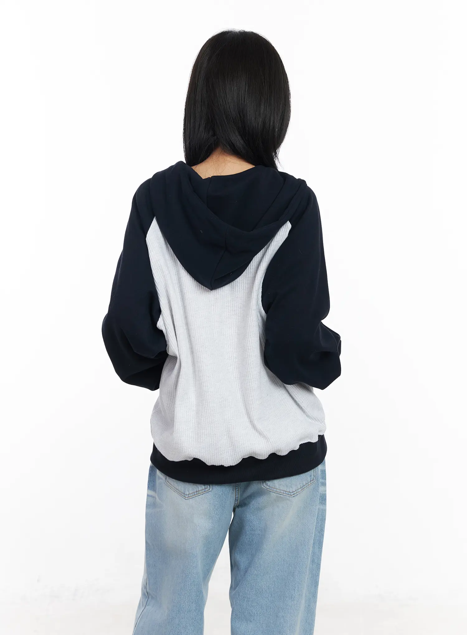 Graphic Raglan Zip-Up Hoodie CF526 - Image 10