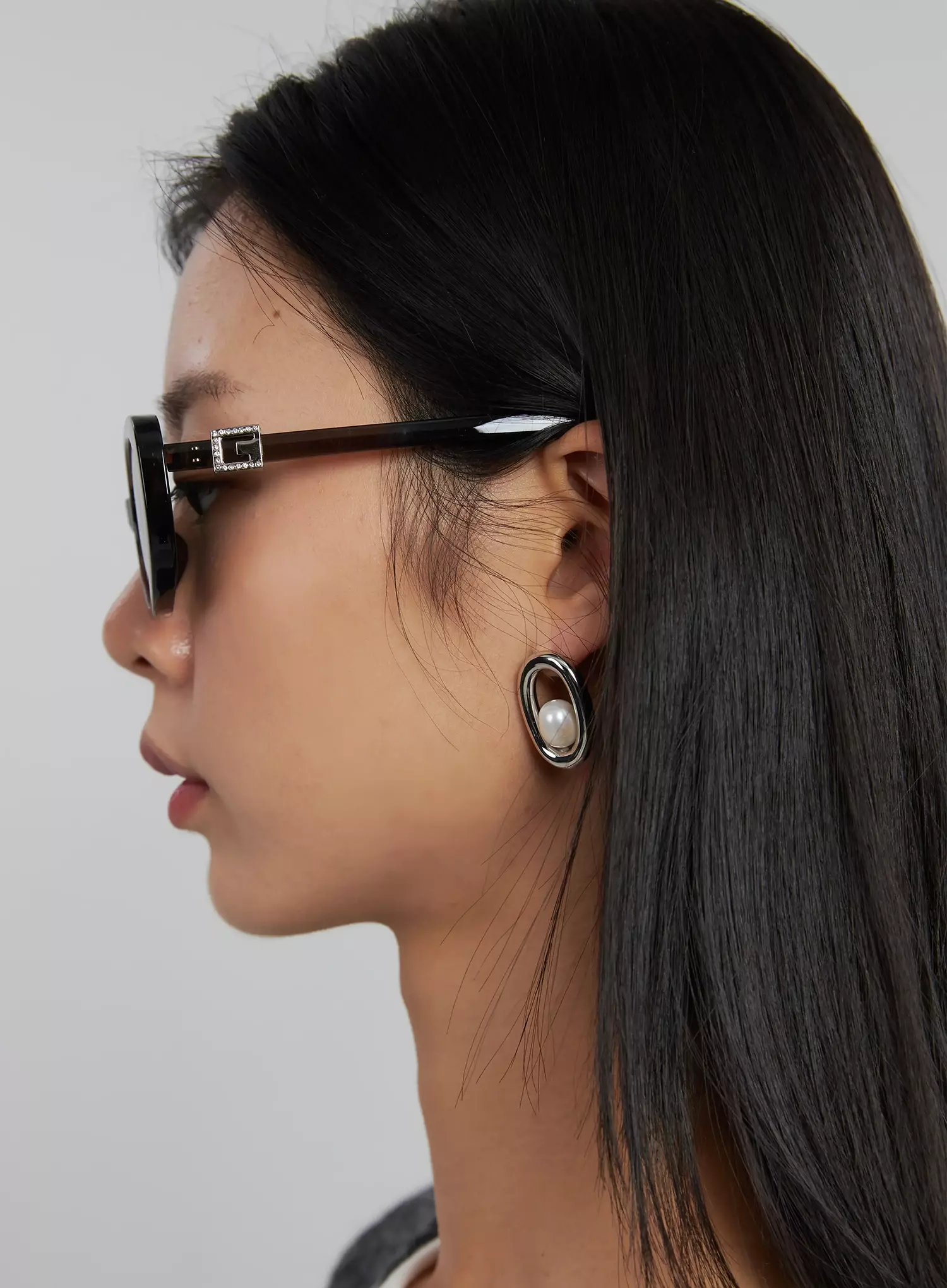 Jewel Slim Oval Fashion Sunglasses IJ508 - Image 5