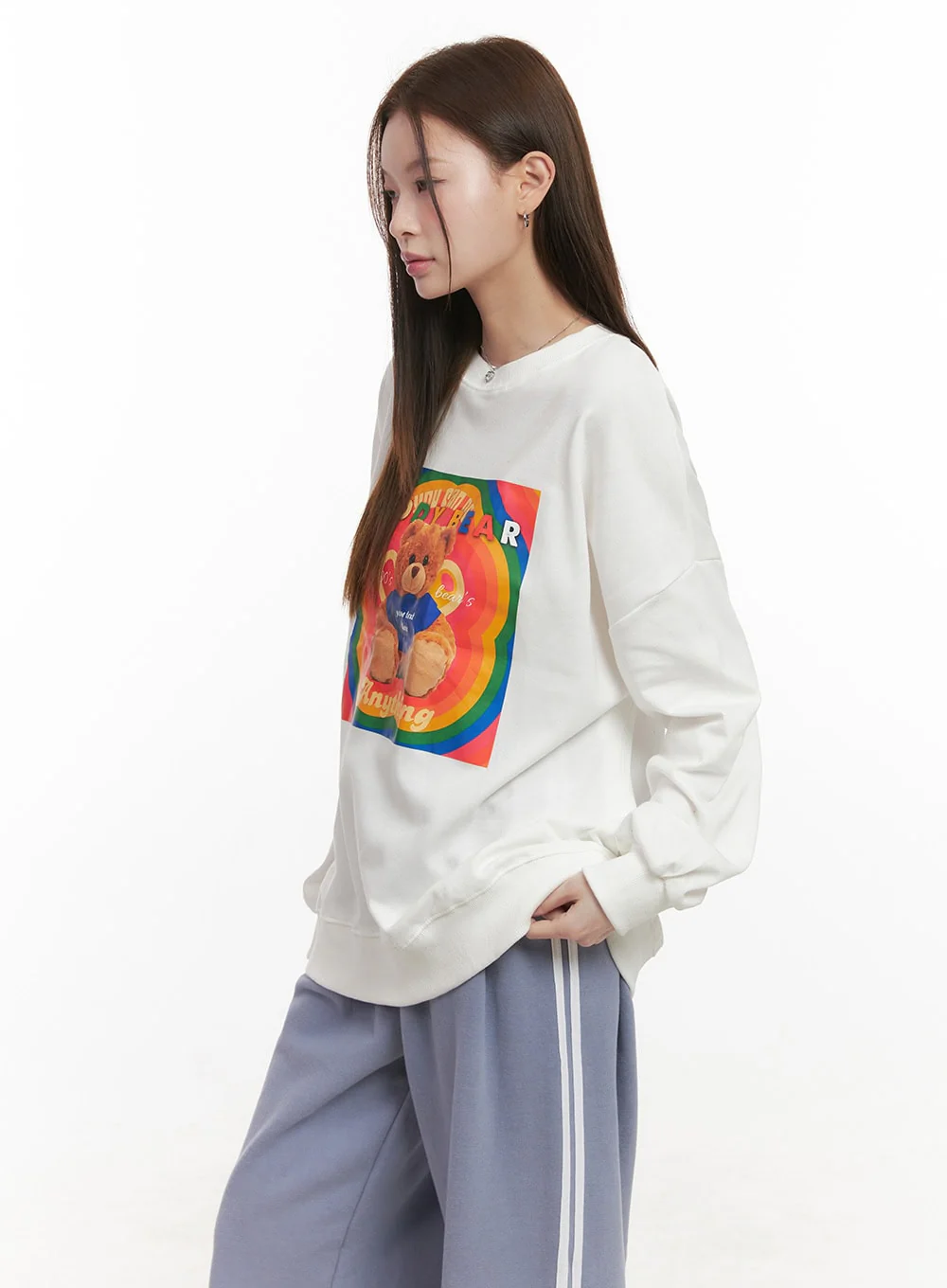 Long Sleeve Cotton Graphic Hoodie OD418 - Image 6