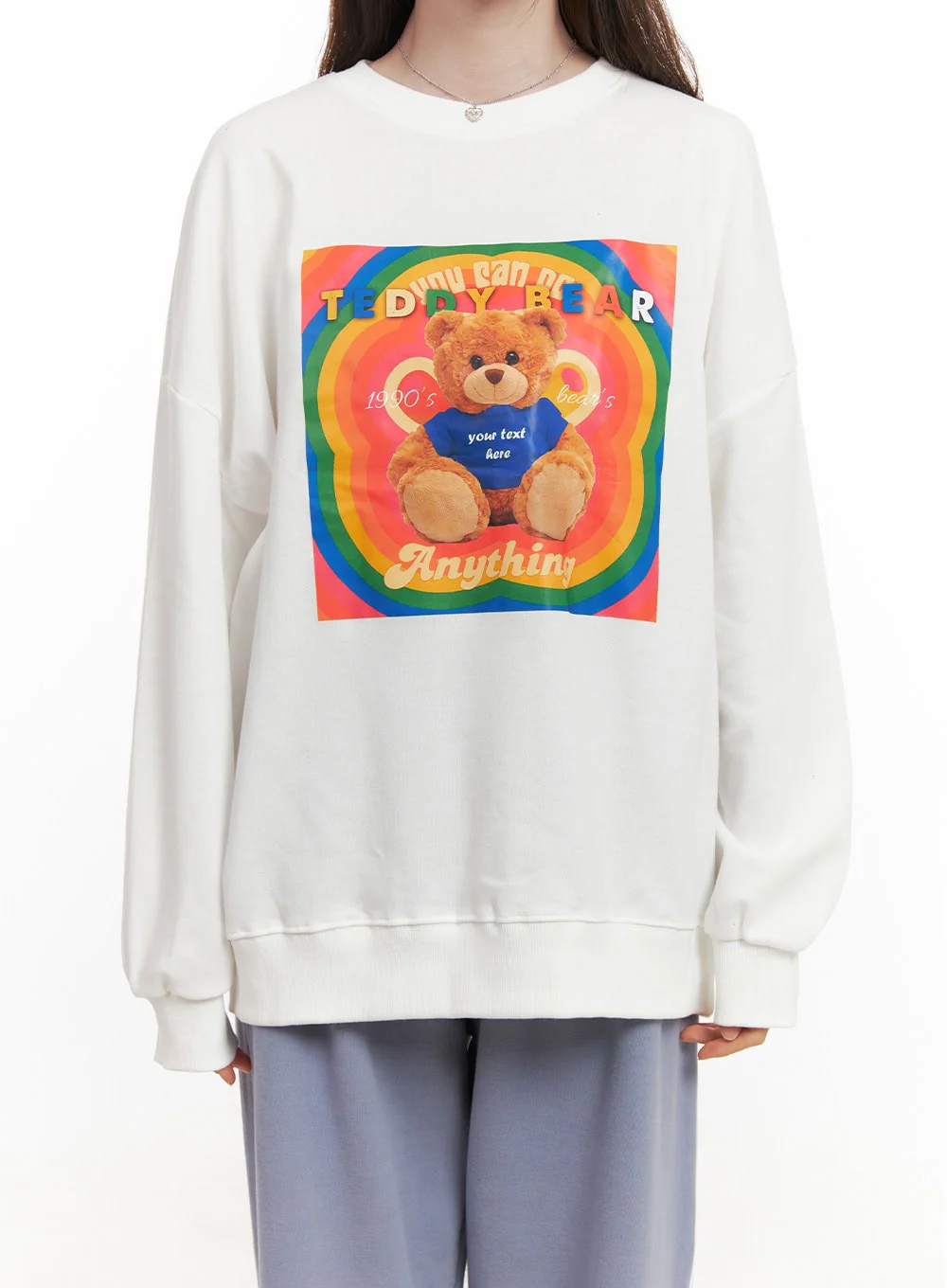 Long Sleeve Cotton Graphic Hoodie OD418 - Image 8