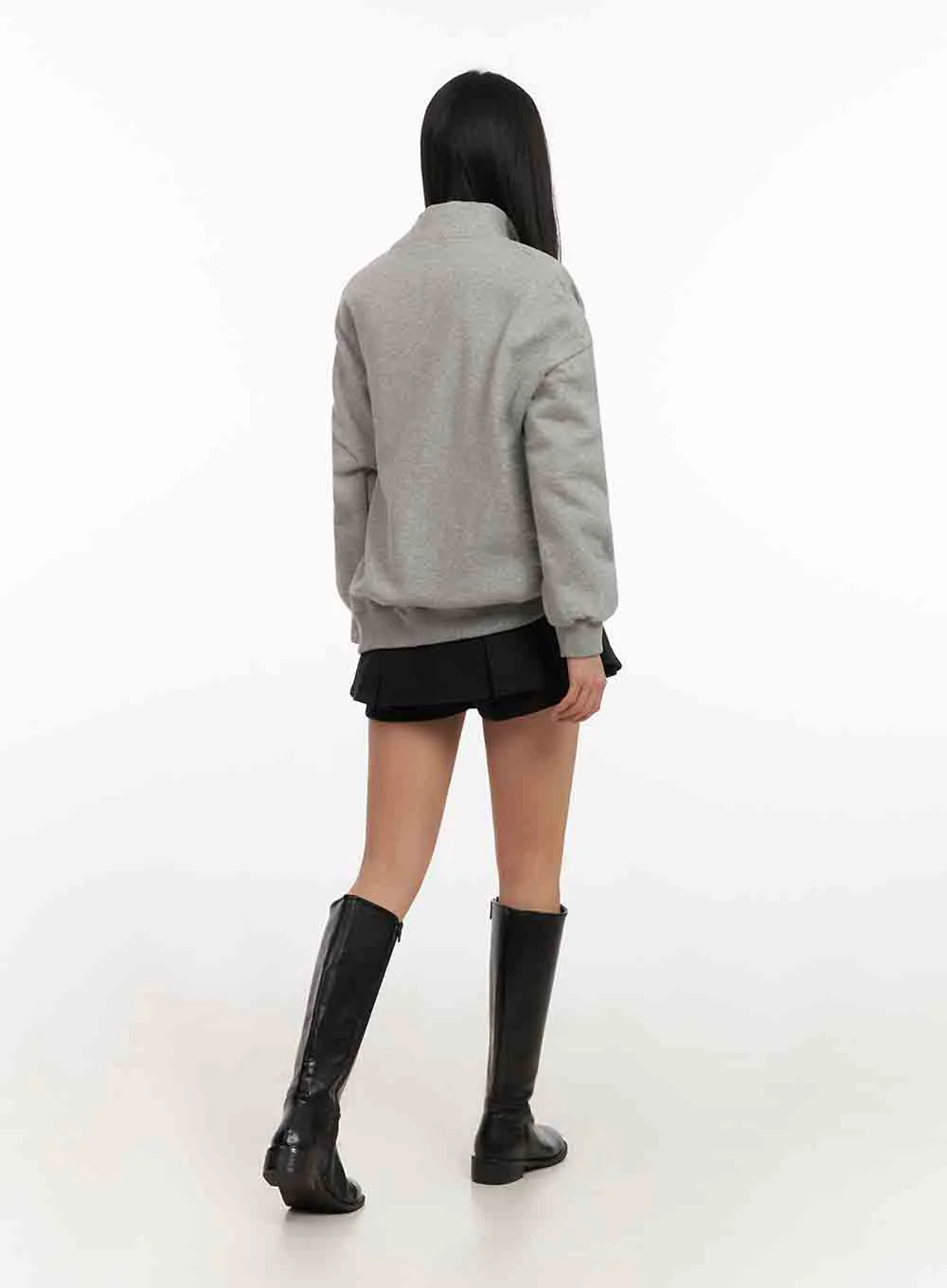 Loose-Fit Half-Zip Sweatshirt IJ503 - Image 10