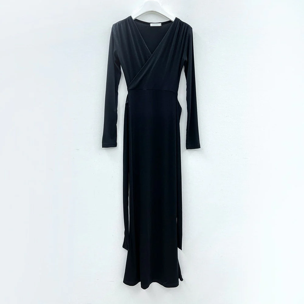 Maxi Wrap Mermaid Dress J31 - Image 19