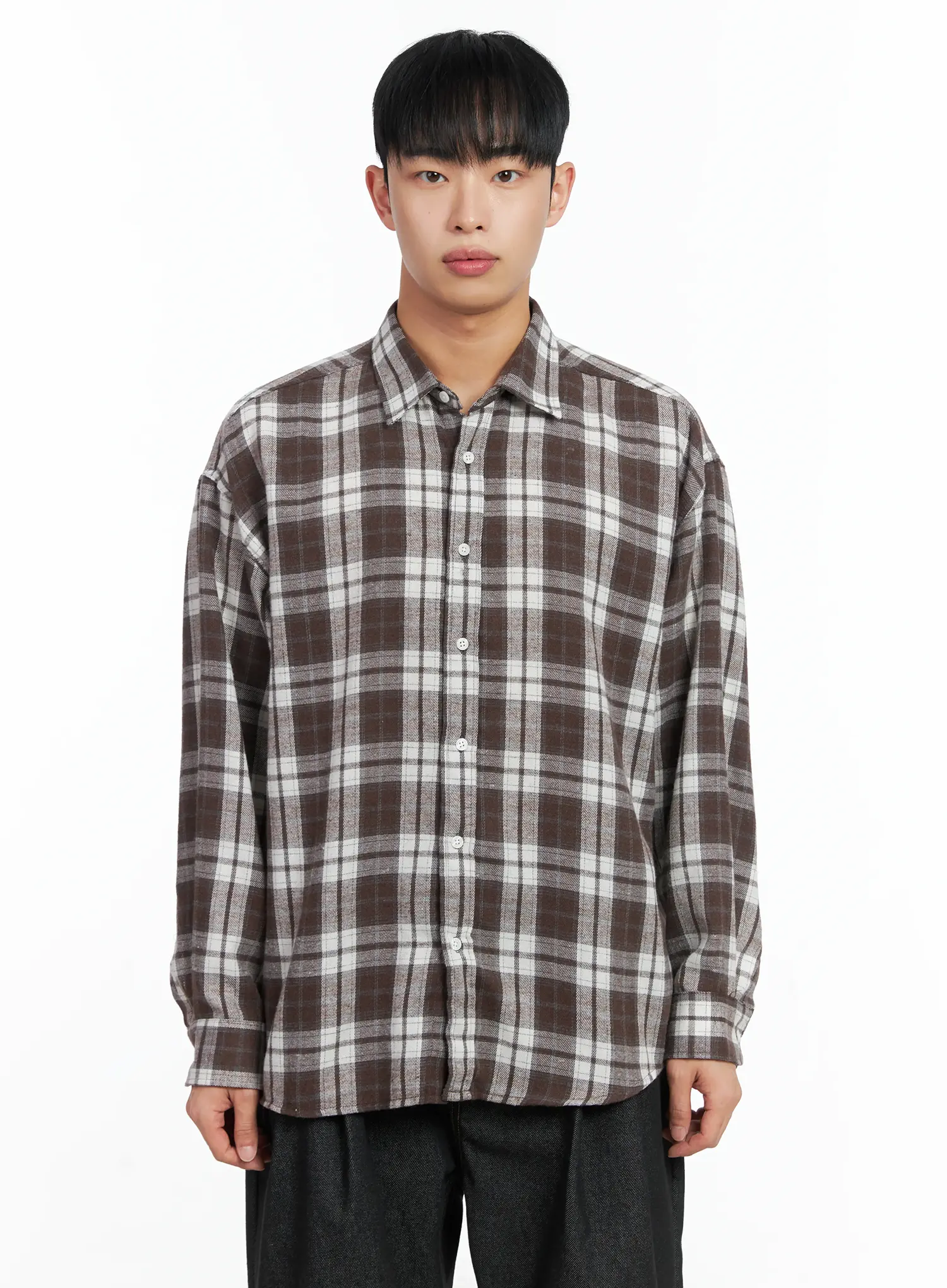 Men's Classic Plaid Shirt IN518 - Image 12