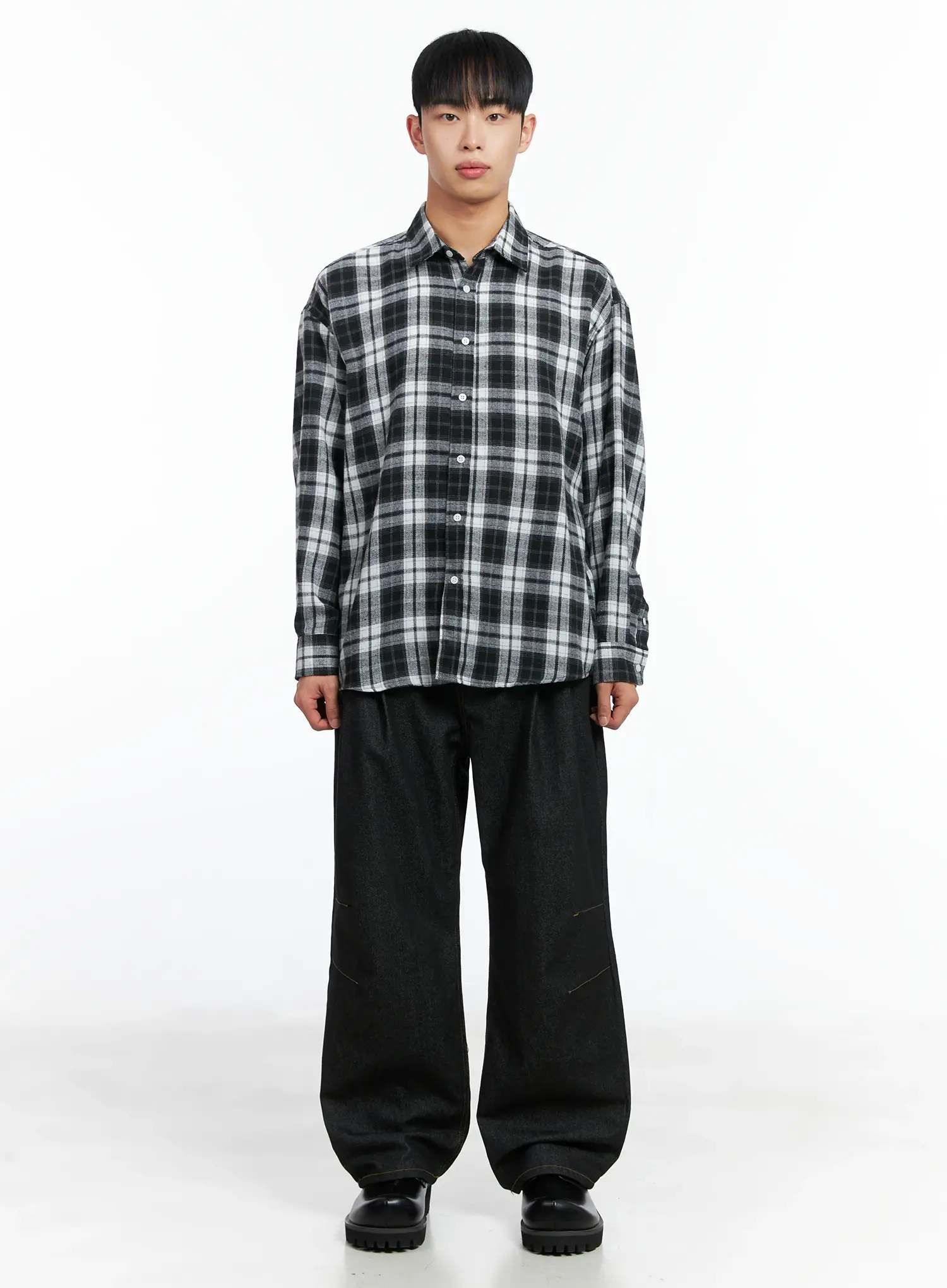 Men's Classic Plaid Shirt IN518 - Image 3