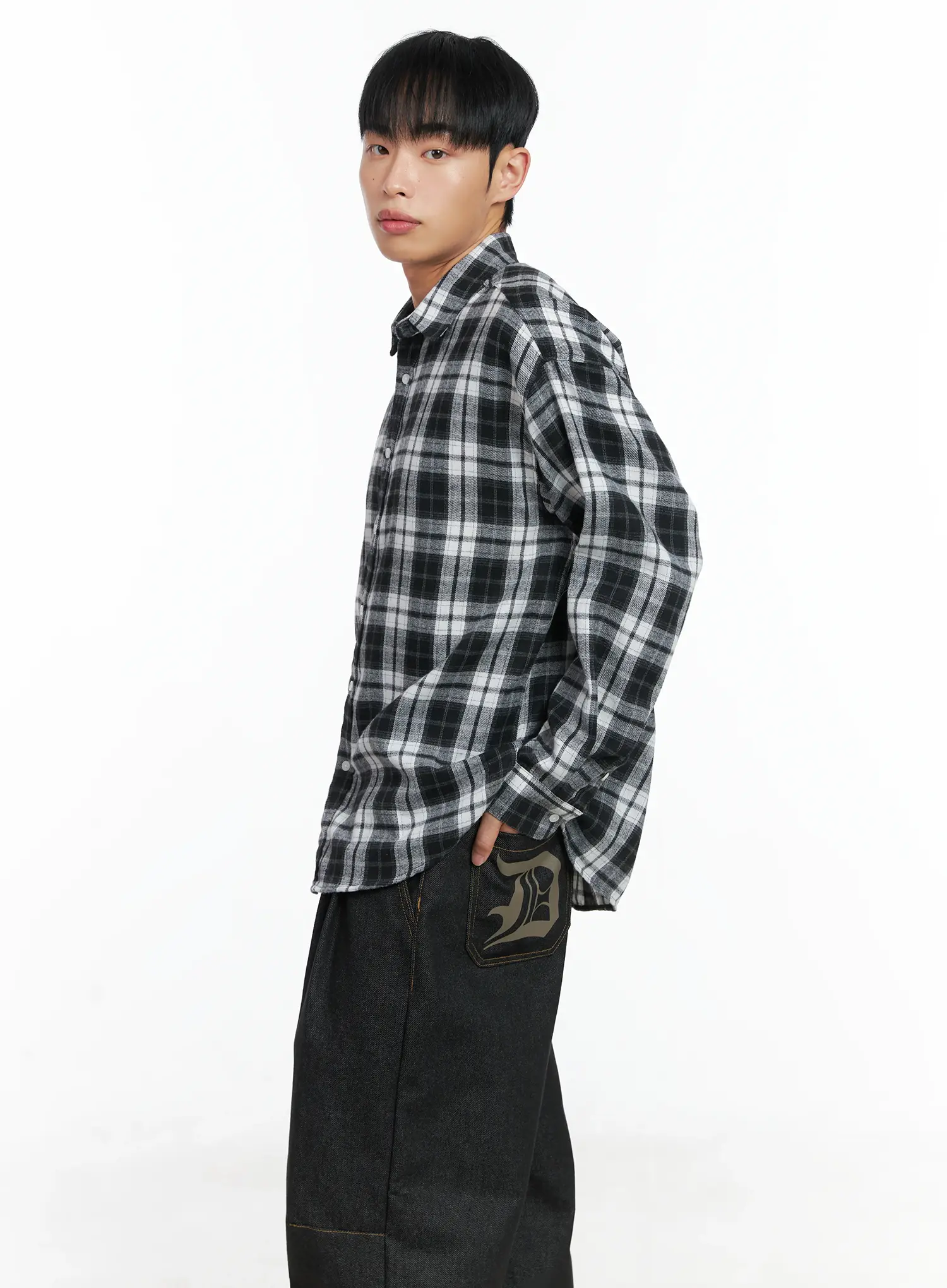 Men's Classic Plaid Shirt IN518 - Image 6