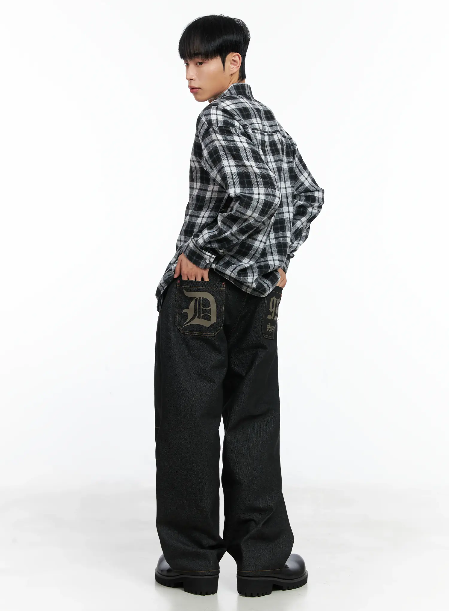 Men's Classic Plaid Shirt IN518 - Image 9