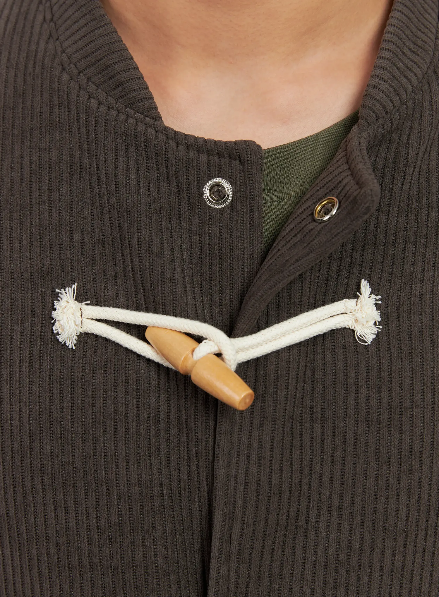 Men's Ribbed Toggle Jacket IN518 - Image 12