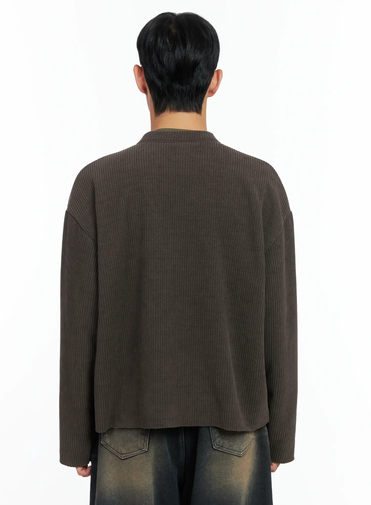 Men's Ribbed Toggle Jacket IN518 - Image 5