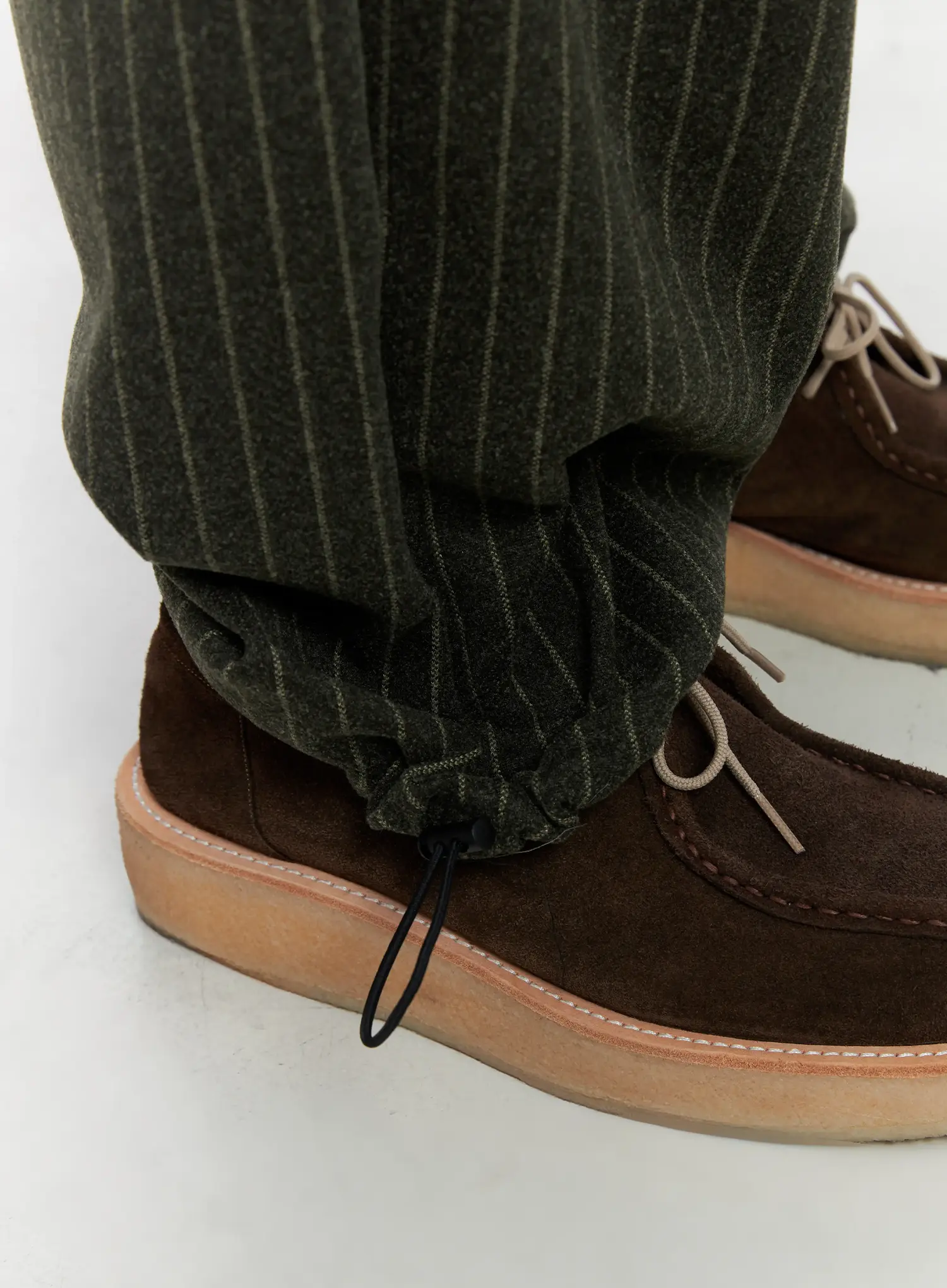 Men's Stripe Wide Leg Pants (Dark Green) IN518 - Image 7
