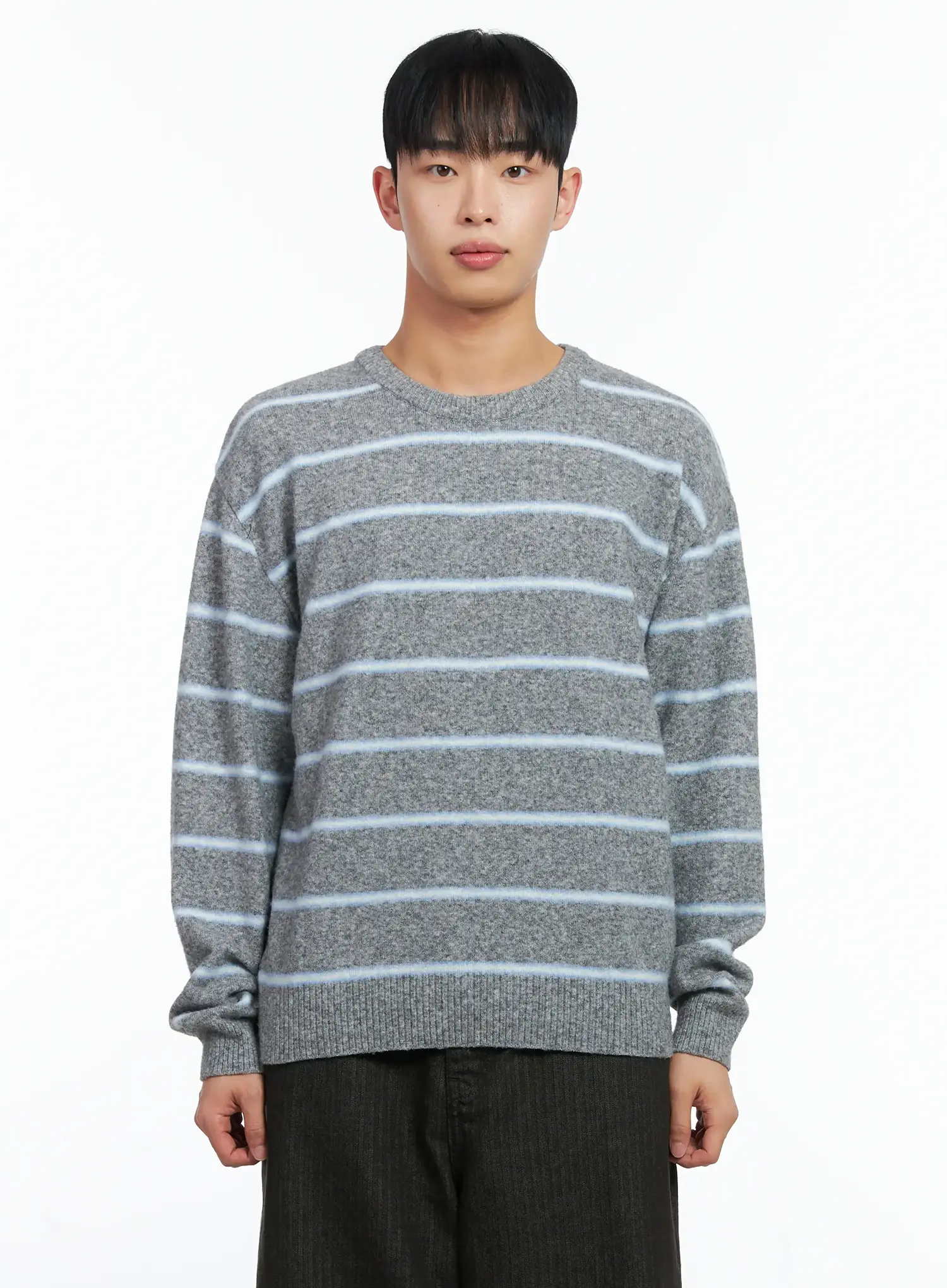 Men's Striped Knit Sweater IN518 - Image 11