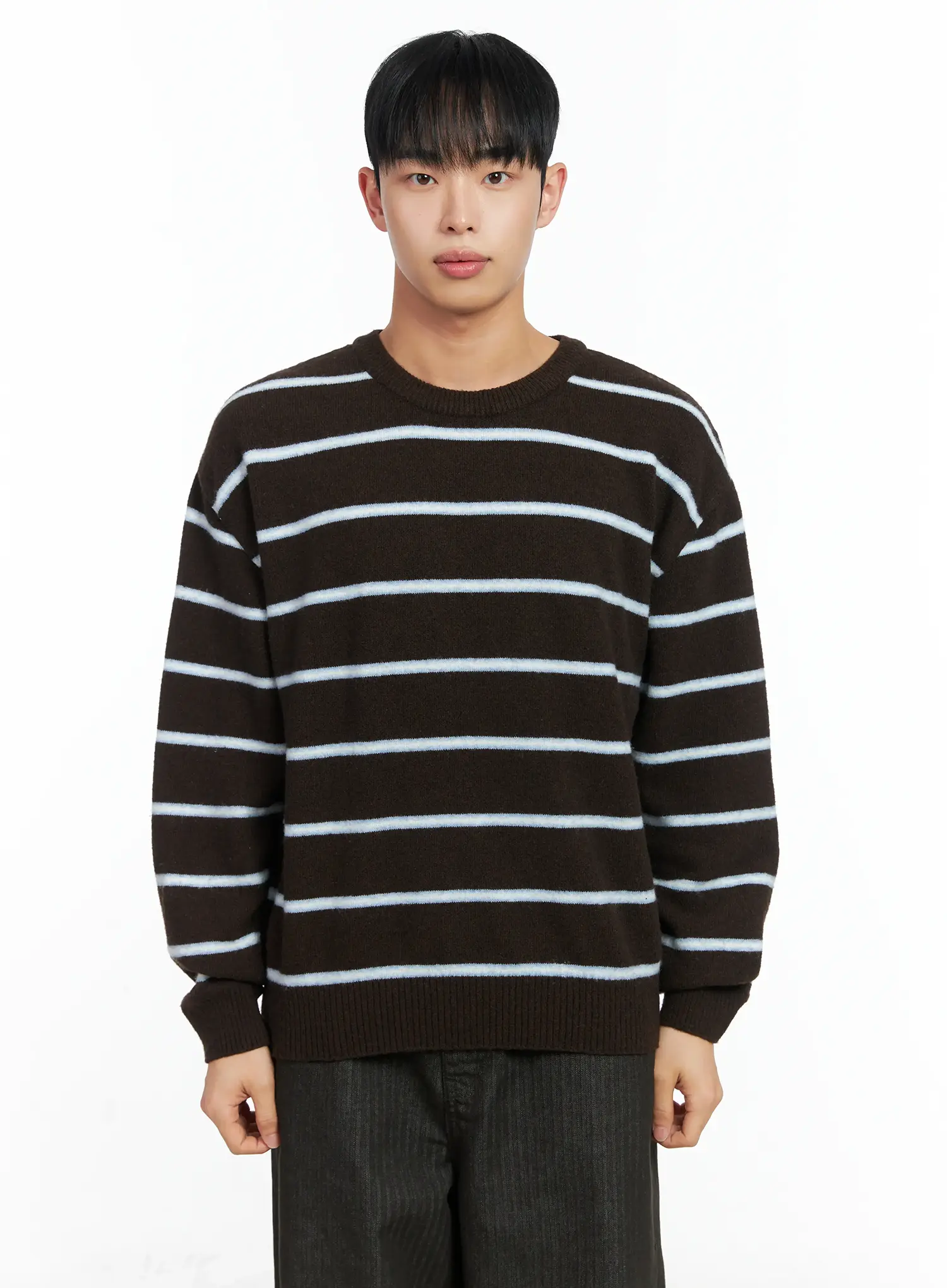 Men's Striped Knit Sweater IN518 - Image 12