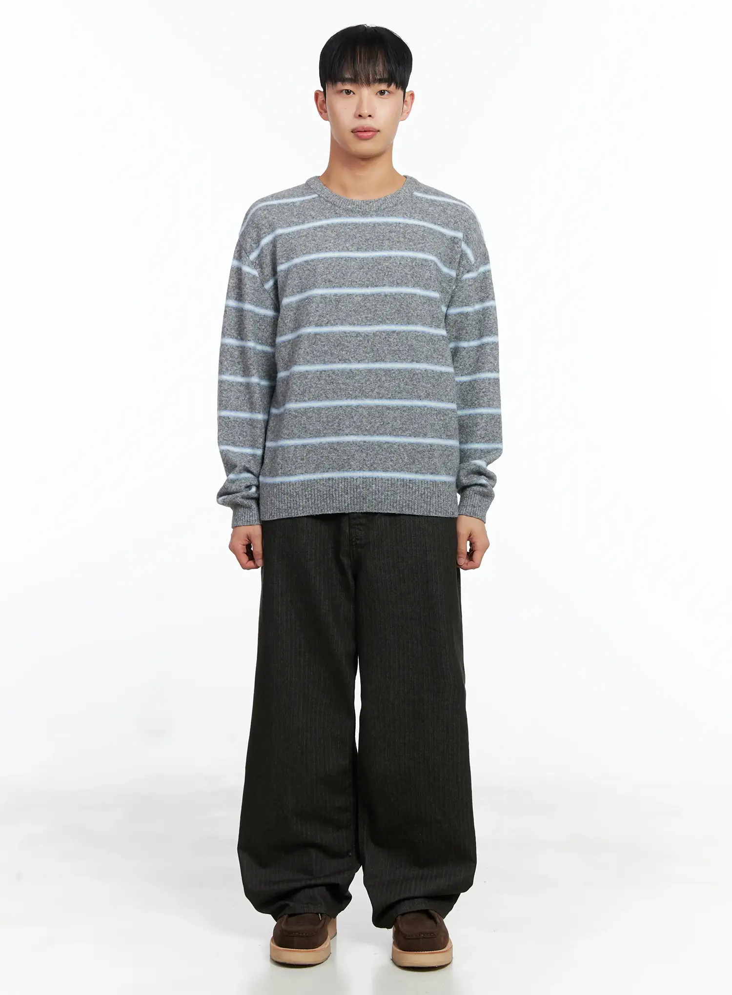 Men's Striped Knit Sweater IN518 - Image 3