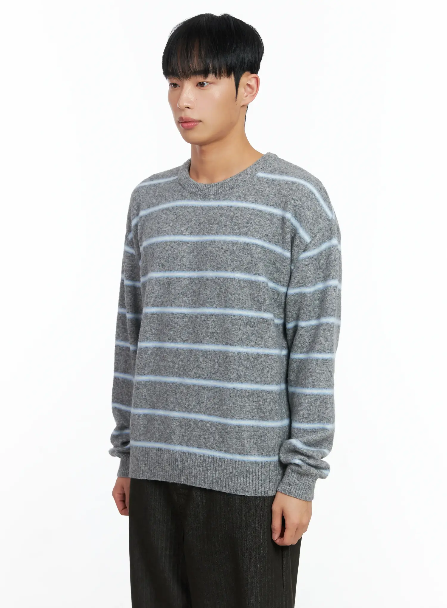 Men's Striped Knit Sweater IN518 - Image 4