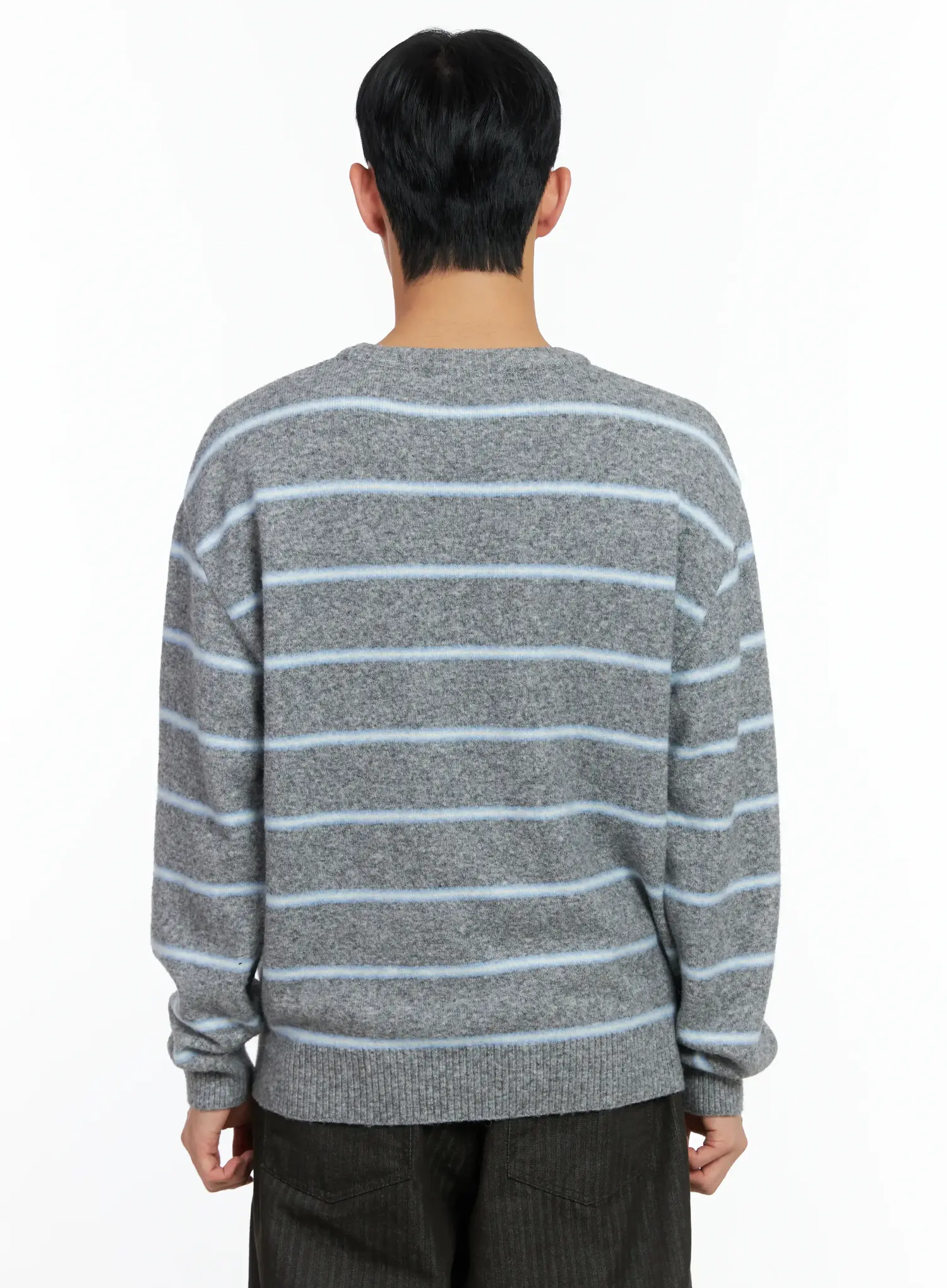 Men's Striped Knit Sweater IN518 - Image 5