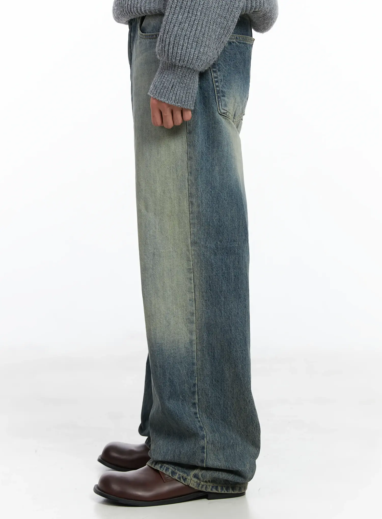 Men's Vintage Jeans  IN518 - Image 5