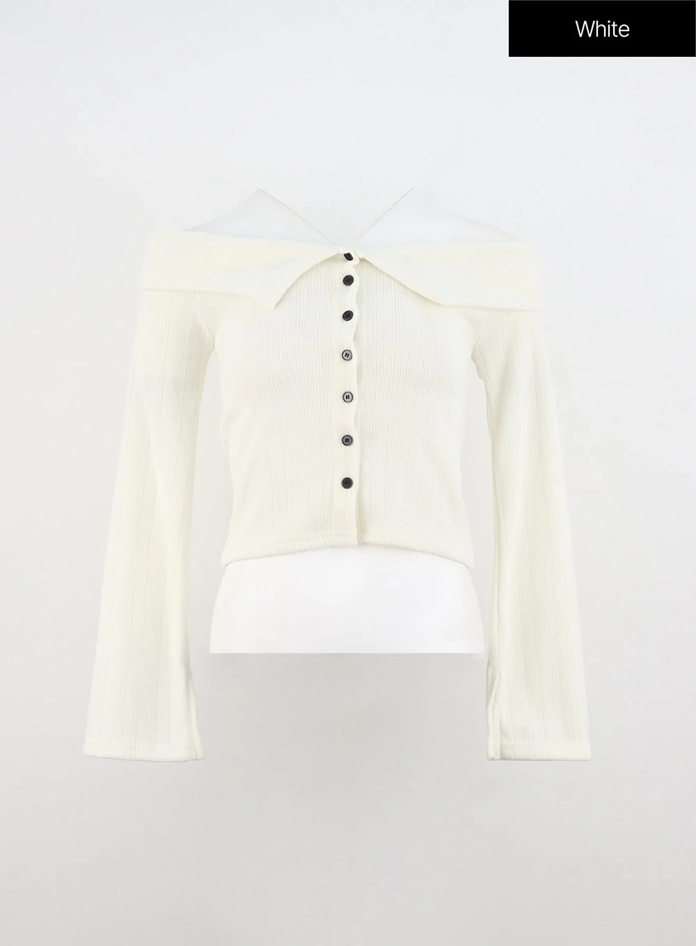 Off Shoulder Knit Top IN327 - Image 10