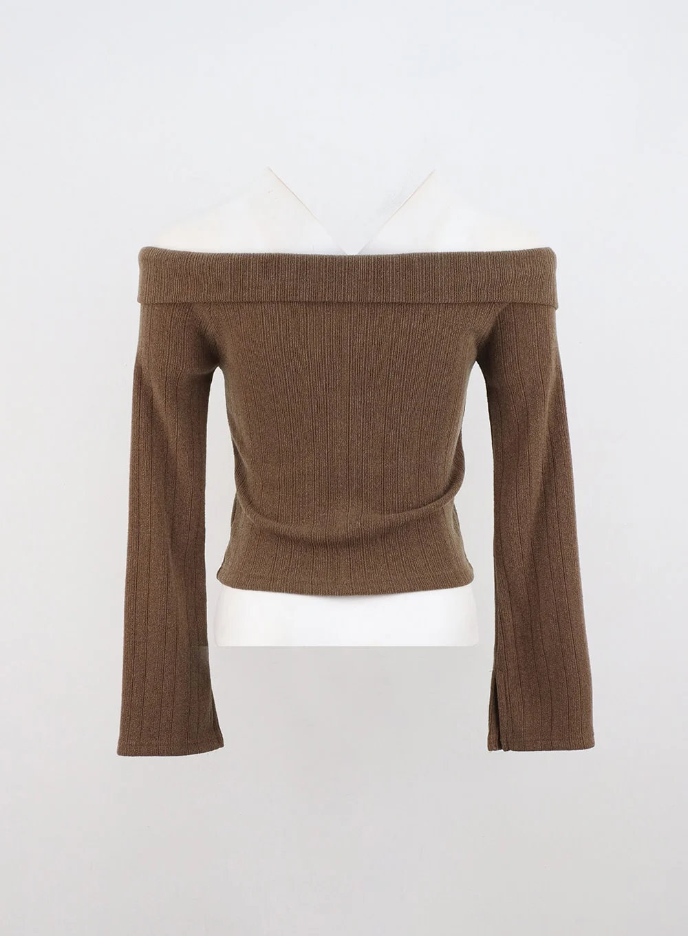 Off Shoulder Knit Top IN327 - Image 9