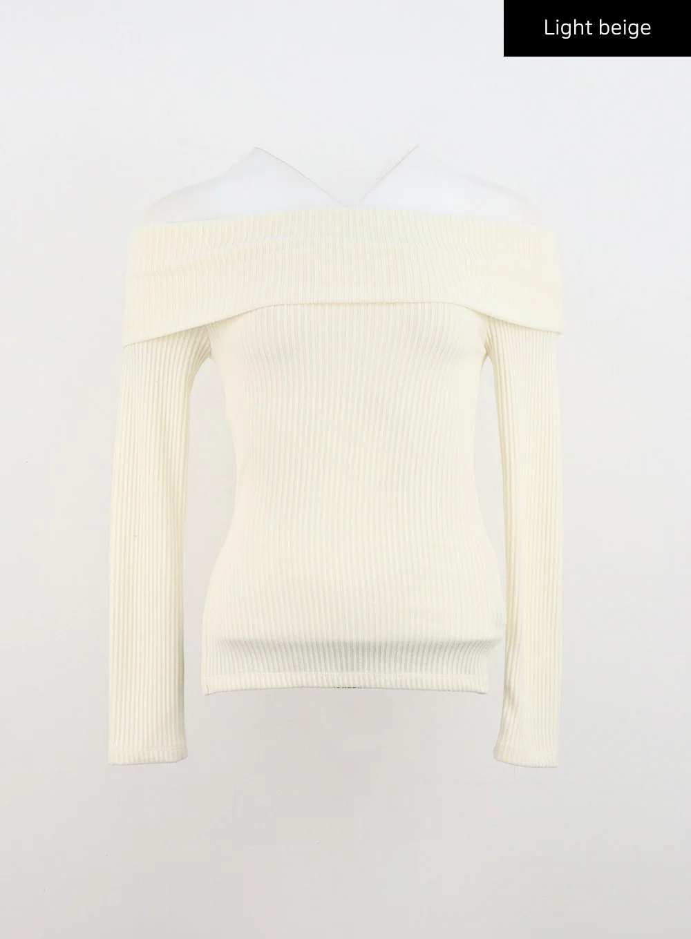 Off-Shoulder Slim Fit Knit Top CN317 - Image 8