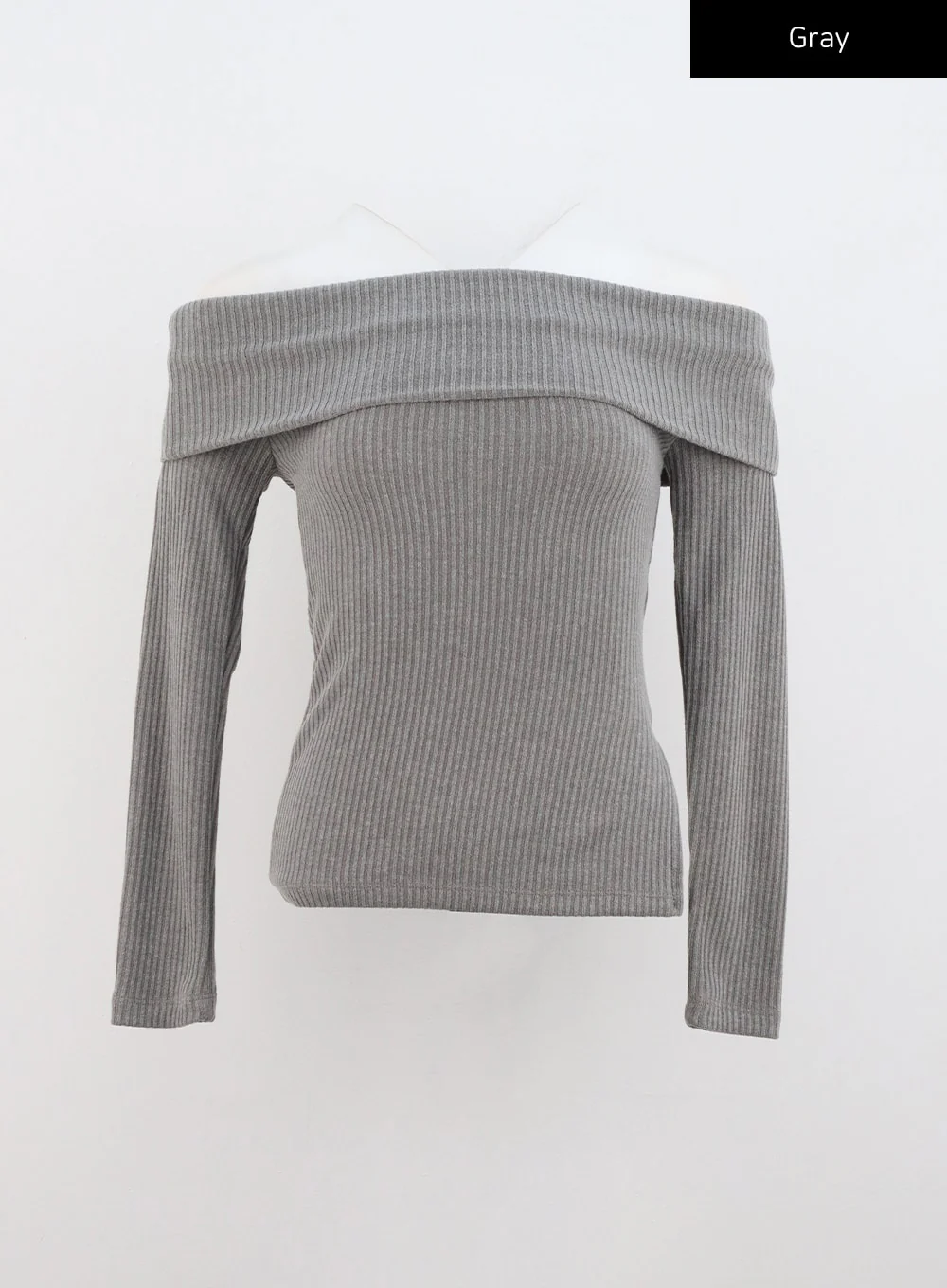 Off-Shoulder Slim Fit Knit Top CN317 - Image 9