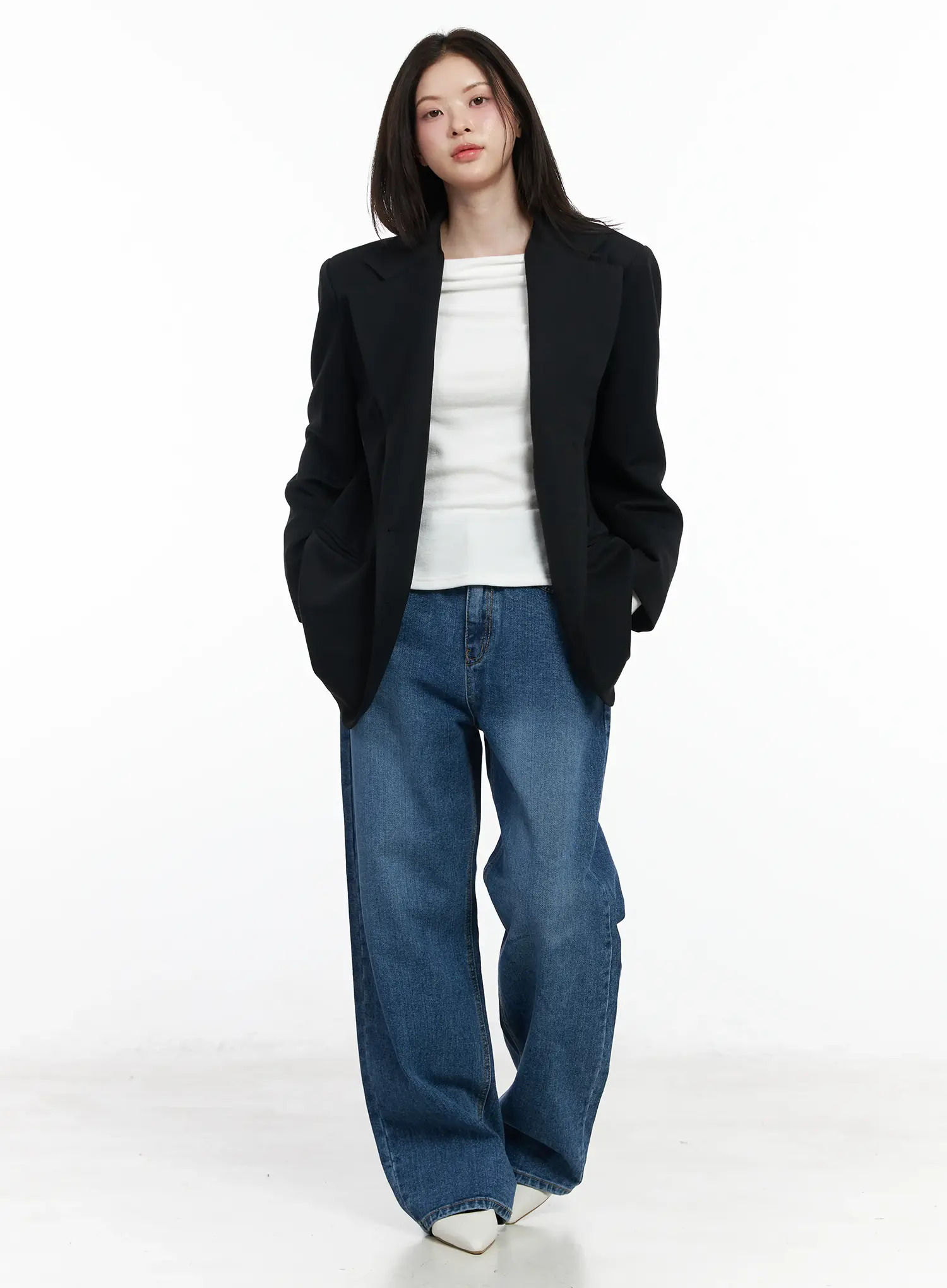 Oversized Blazer Jacket IF524 - Image 3