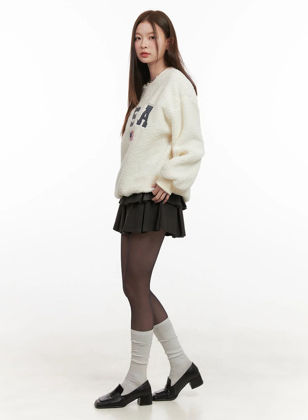 Polyester Embroidered Loose Fit Hoodie OD417 - Image 3