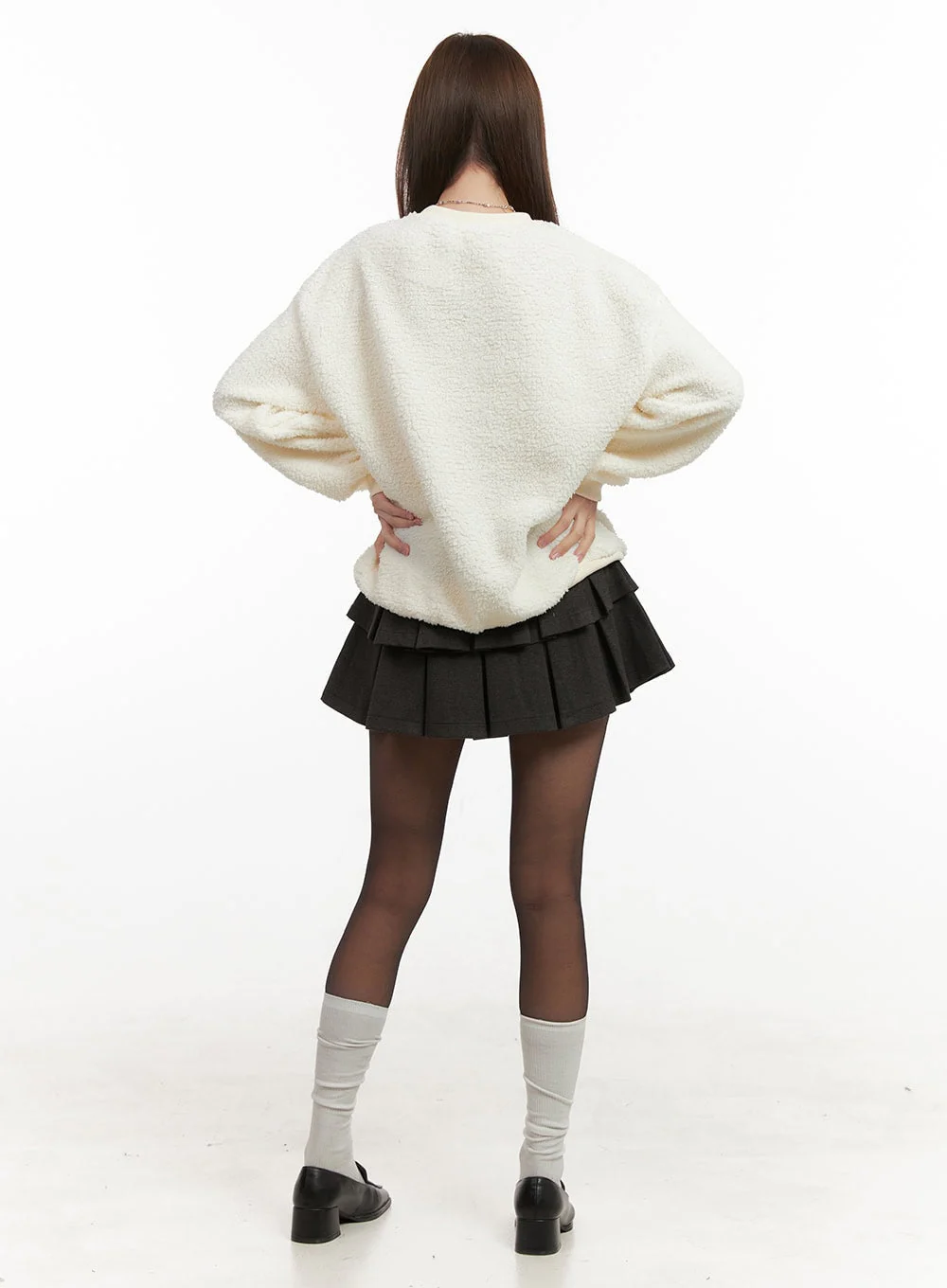 Polyester Embroidered Loose Fit Hoodie OD417 - Image 4