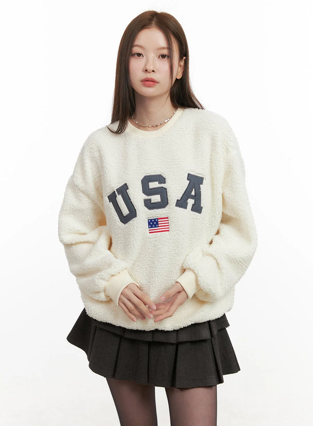 Polyester Embroidered Loose Fit Hoodie OD417 - Image 5