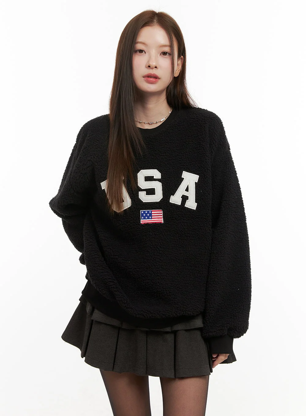 Polyester Embroidered Loose Fit Hoodie OD417 - Image 8