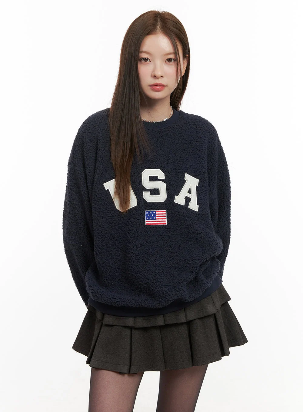 Polyester Embroidered Loose Fit Hoodie OD417 - Image 9