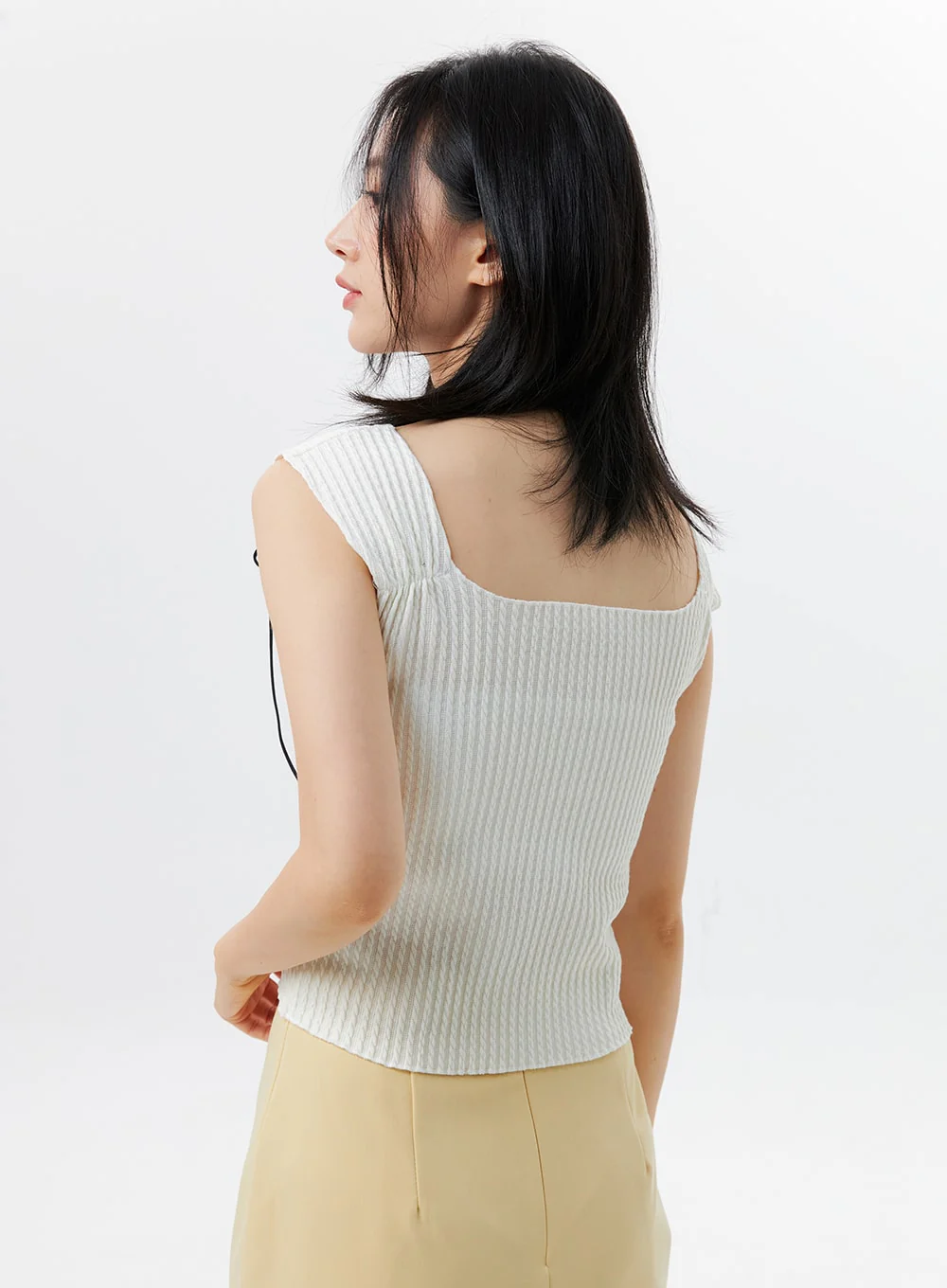 Ribbon Sleeveless Top OL325 - Image 4