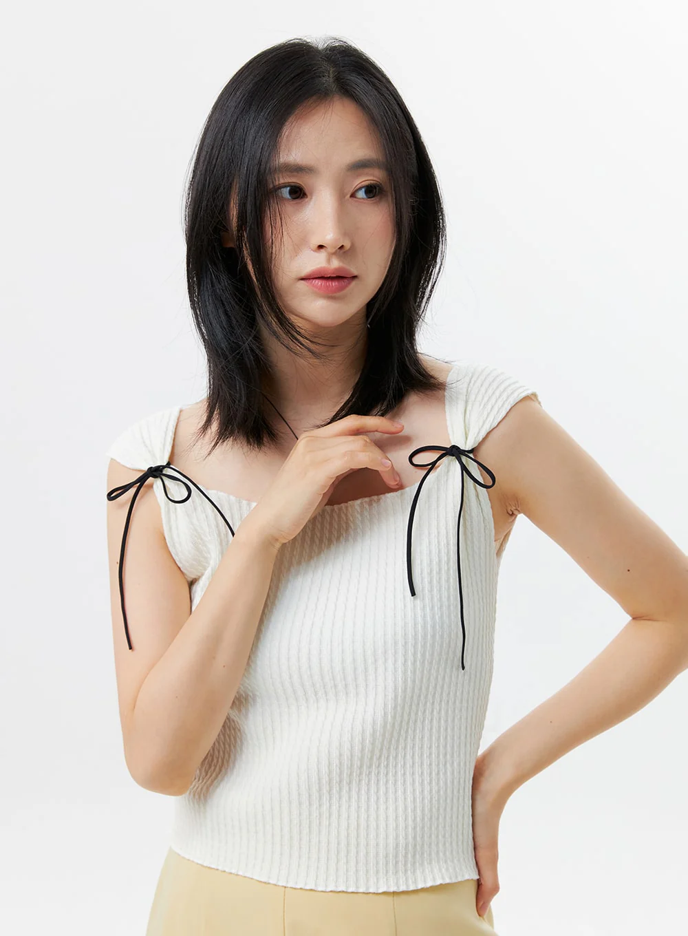 Ribbon Sleeveless Top OL325 - Image 7