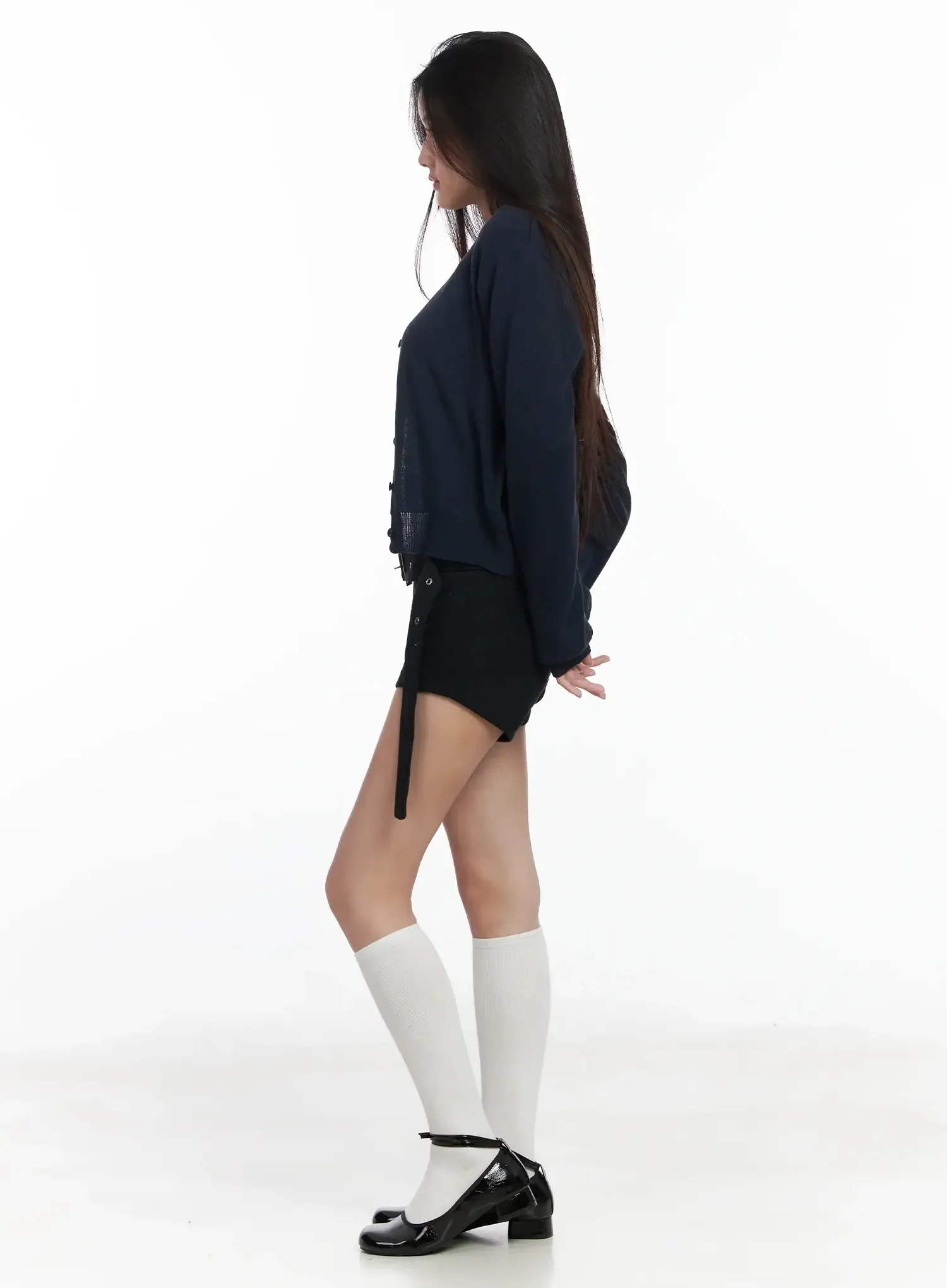 Round Neck Knit Cardigan IM502 - Image 11