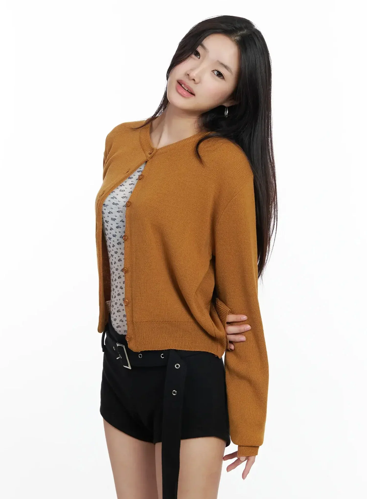 Round Neck Knit Cardigan IM502 - Image 15