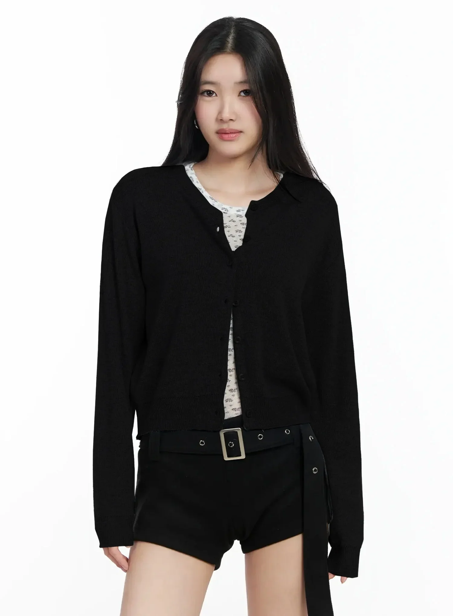 Round Neck Knit Cardigan IM502 - Image 17