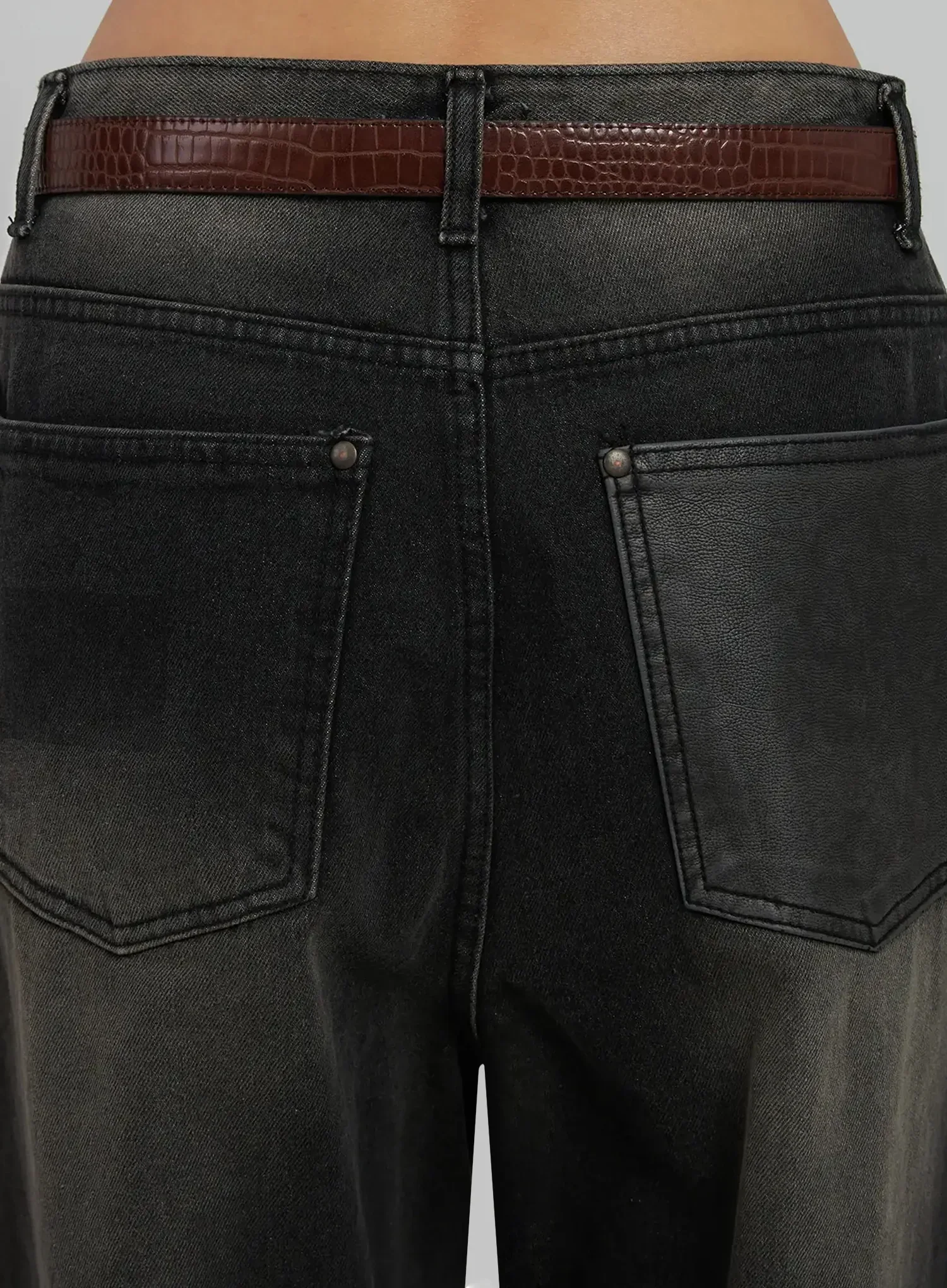 Square Buckle Textured Belt IJ509 - Image 4