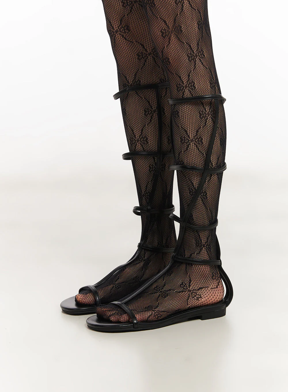 Strap Sandal Long Boots IY502 - Image 4