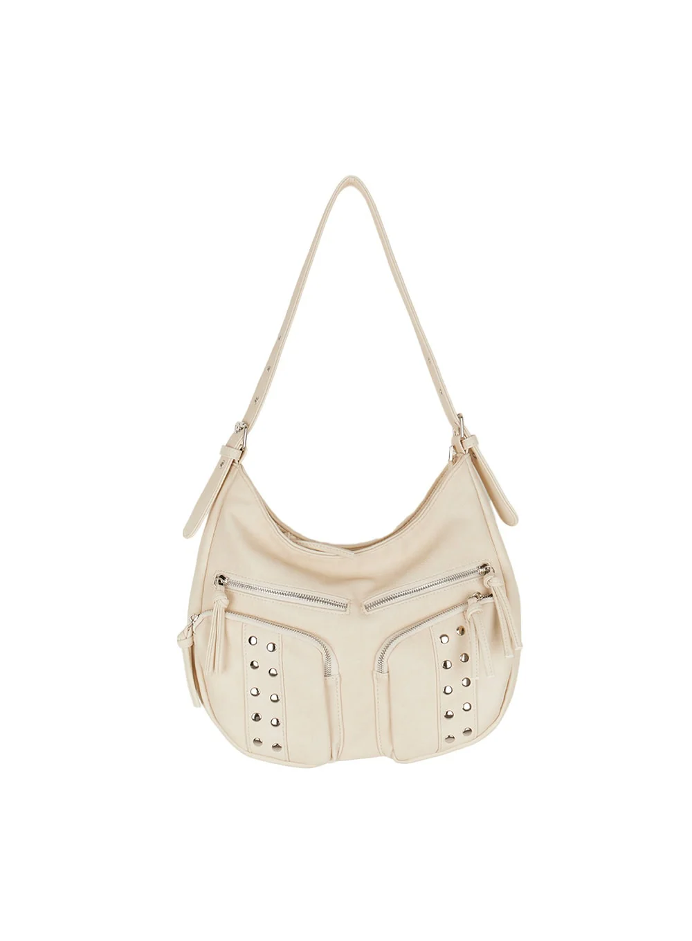 Stud Pocket Faux-Leather Shoulder Bag IY502 - Image 5