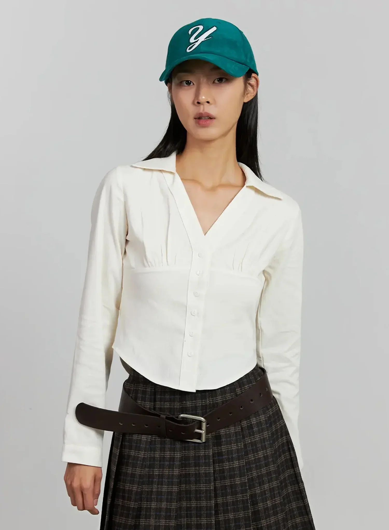 Suede "Y" Baseball Cap IJ502 - Image 8