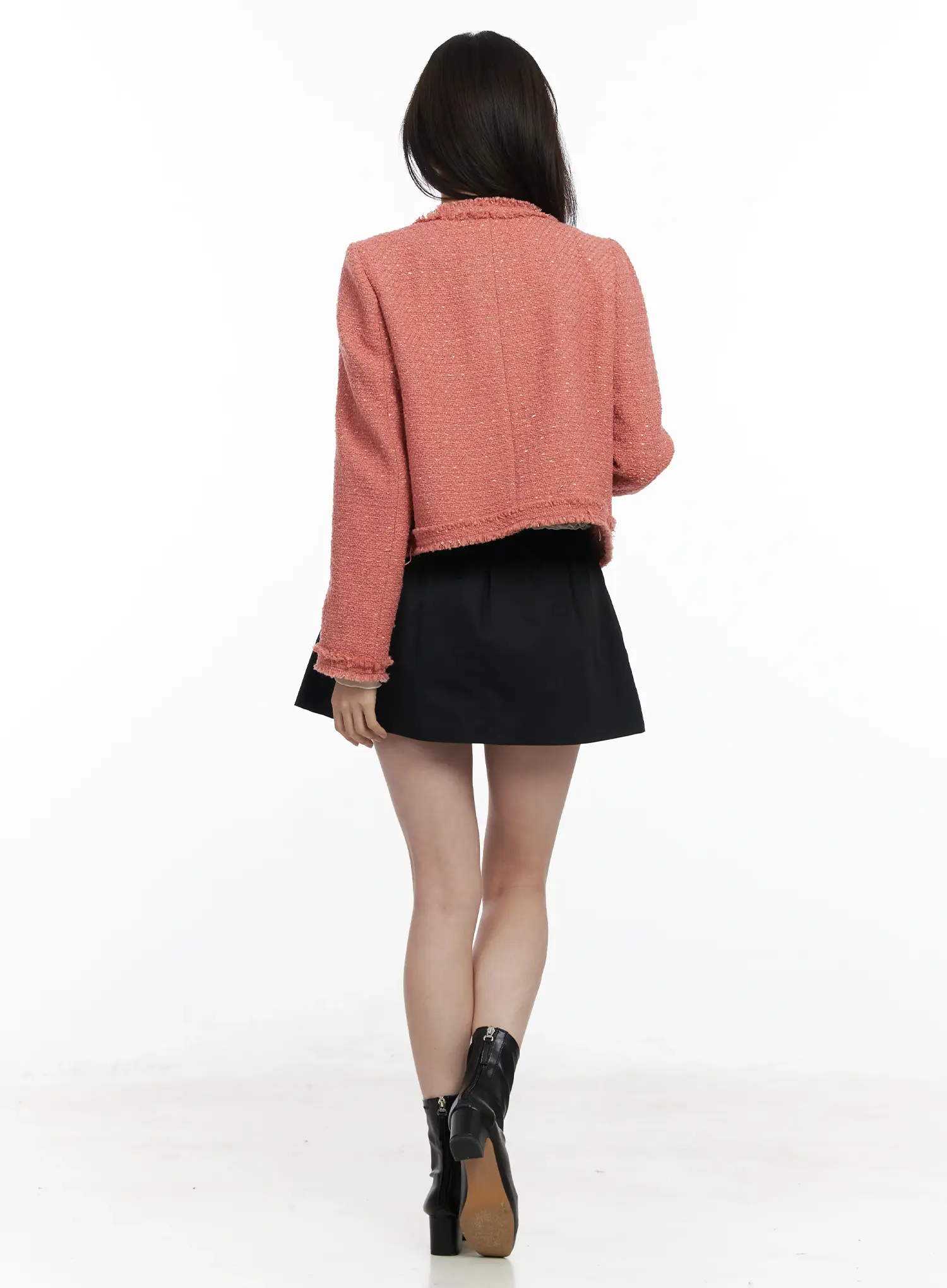 Tweed Buttoned Jacket IF524 - Image 6